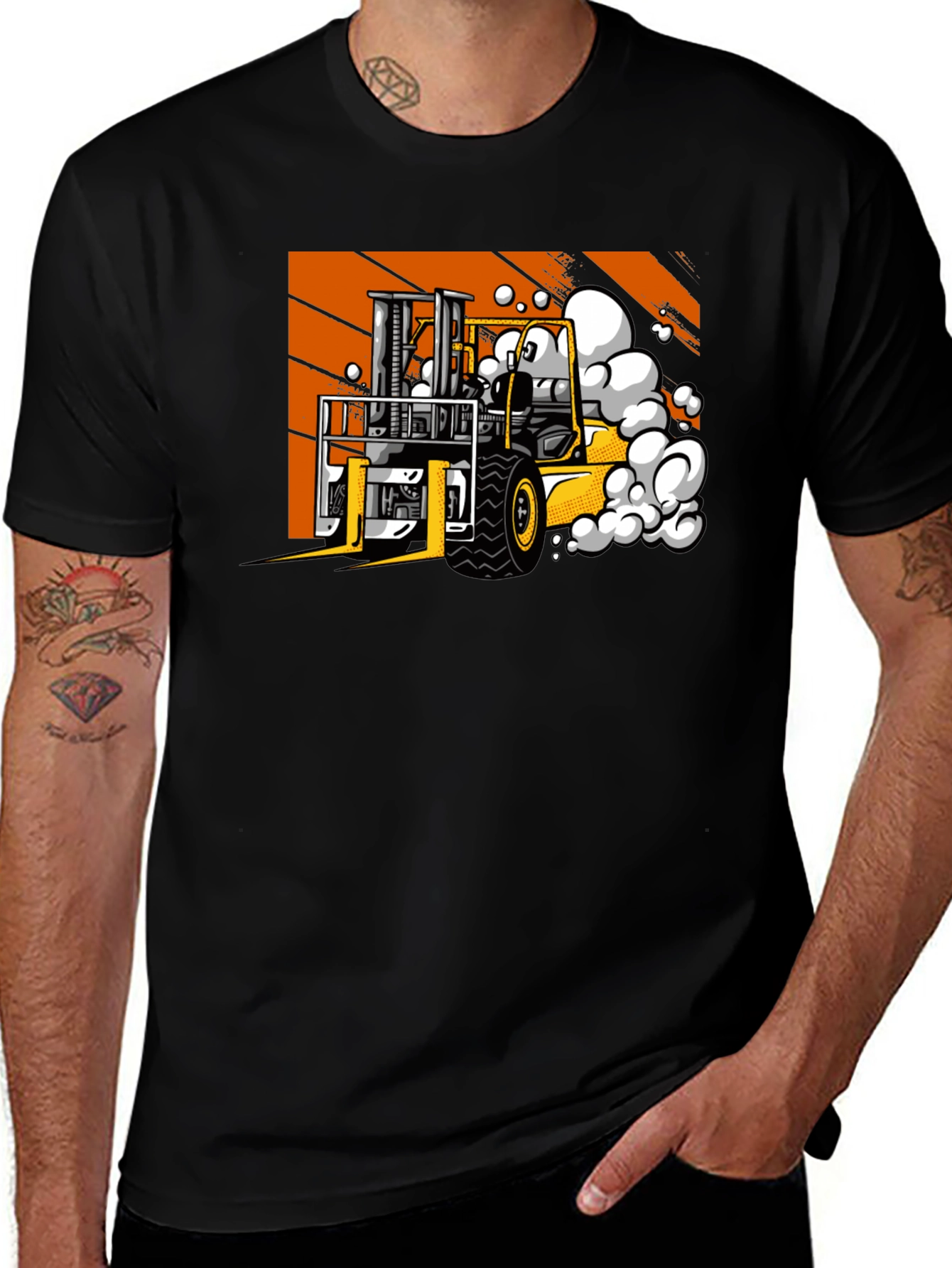 Variant 26 of Forklift Cartoon Graphic T-Shirt