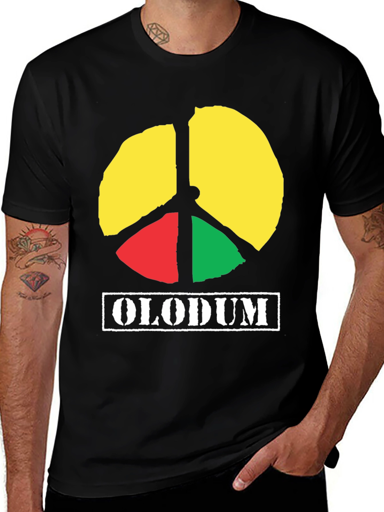 Variant 8 of Olodum Peace Sign T-Shirt