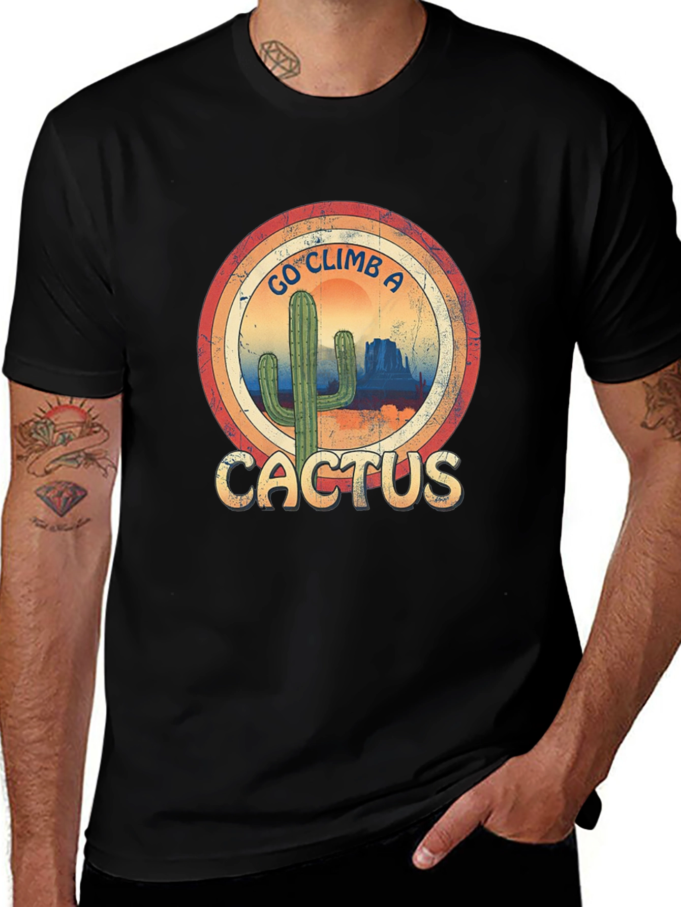 Variant 14 of Go Climb a Cactus Graphic T-Shirt