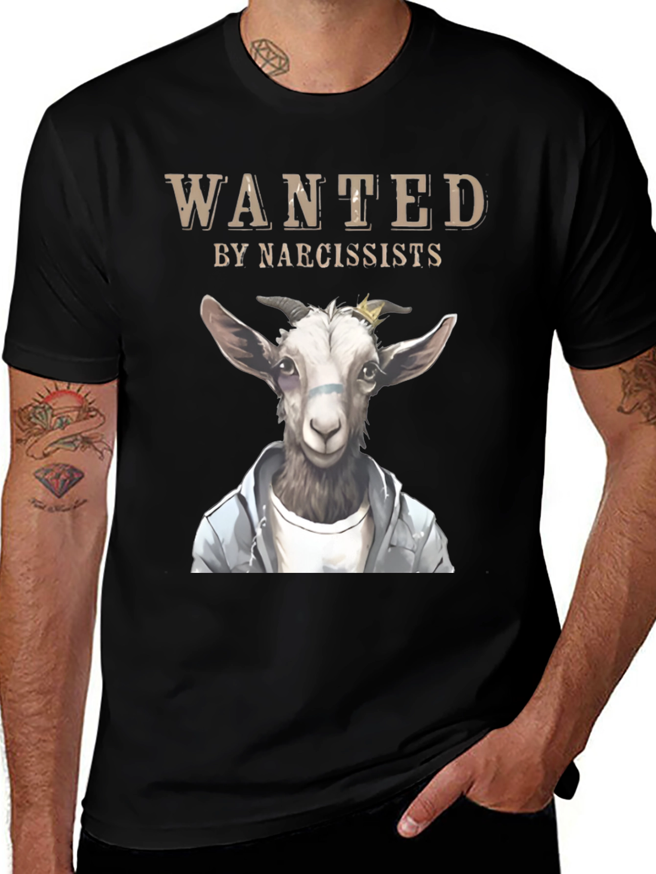 Variant 23 of Wanted by Narcissists Goat T-Shirt