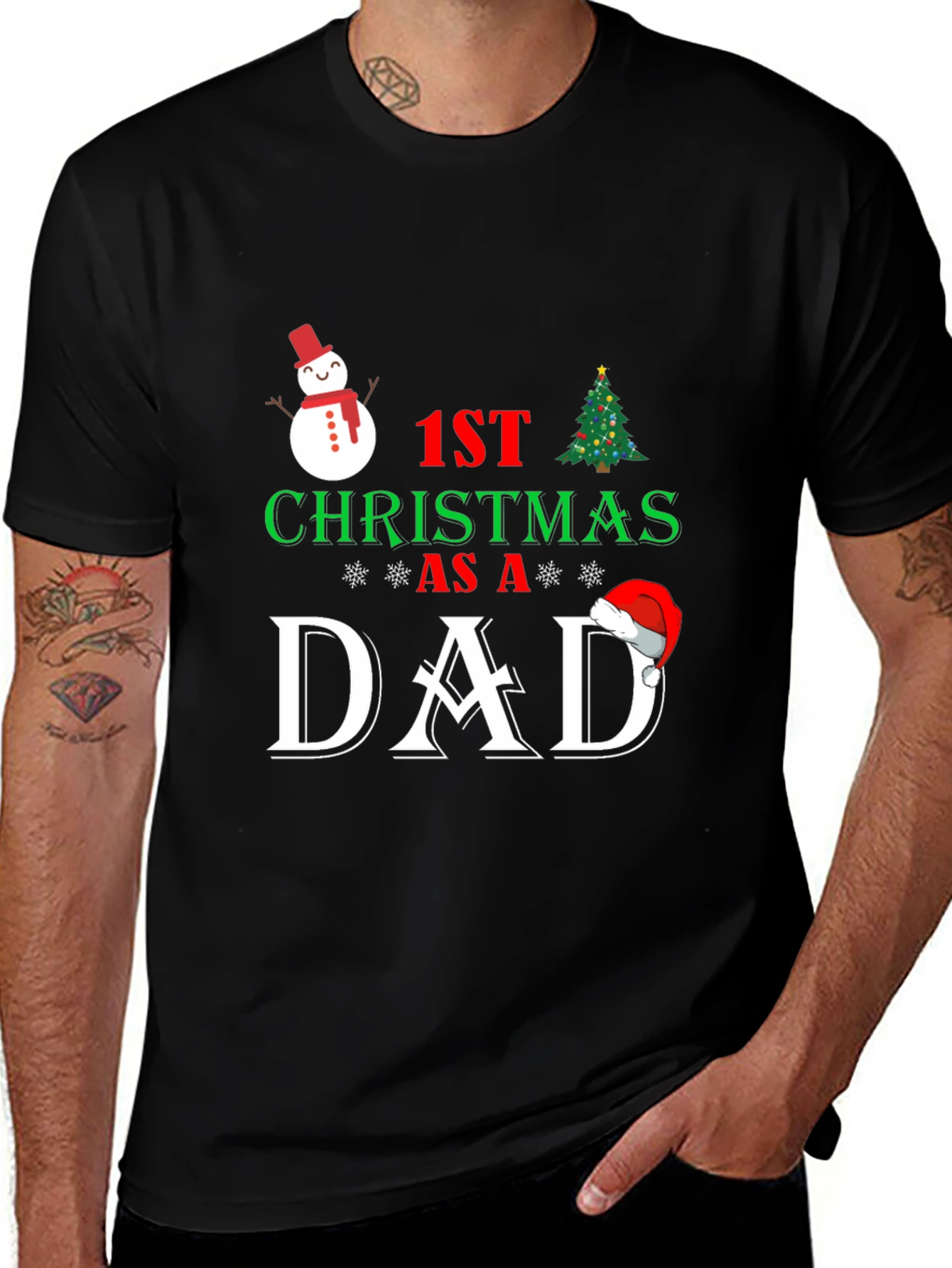 1st Christmas as a Dad T-Shirt