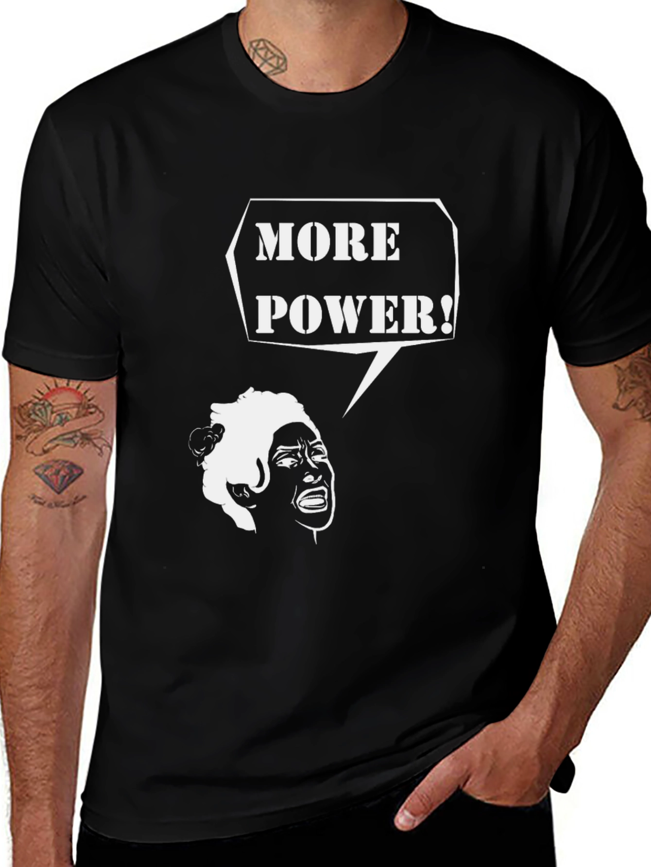 Variant 24 of More Power T-Shirt - Black Graphic Tee