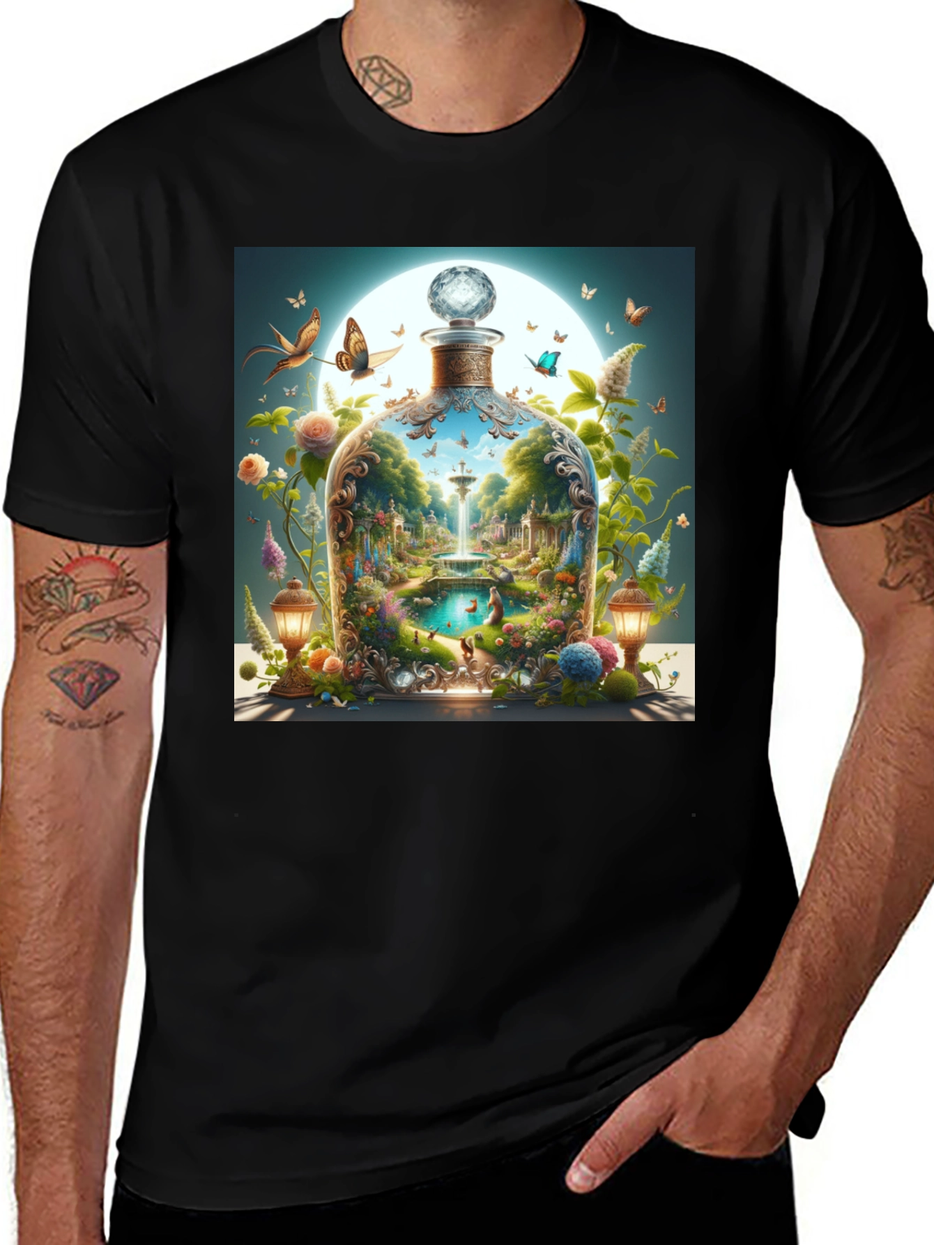 Variant 18 of Enchanted Garden Bottle T-Shirt