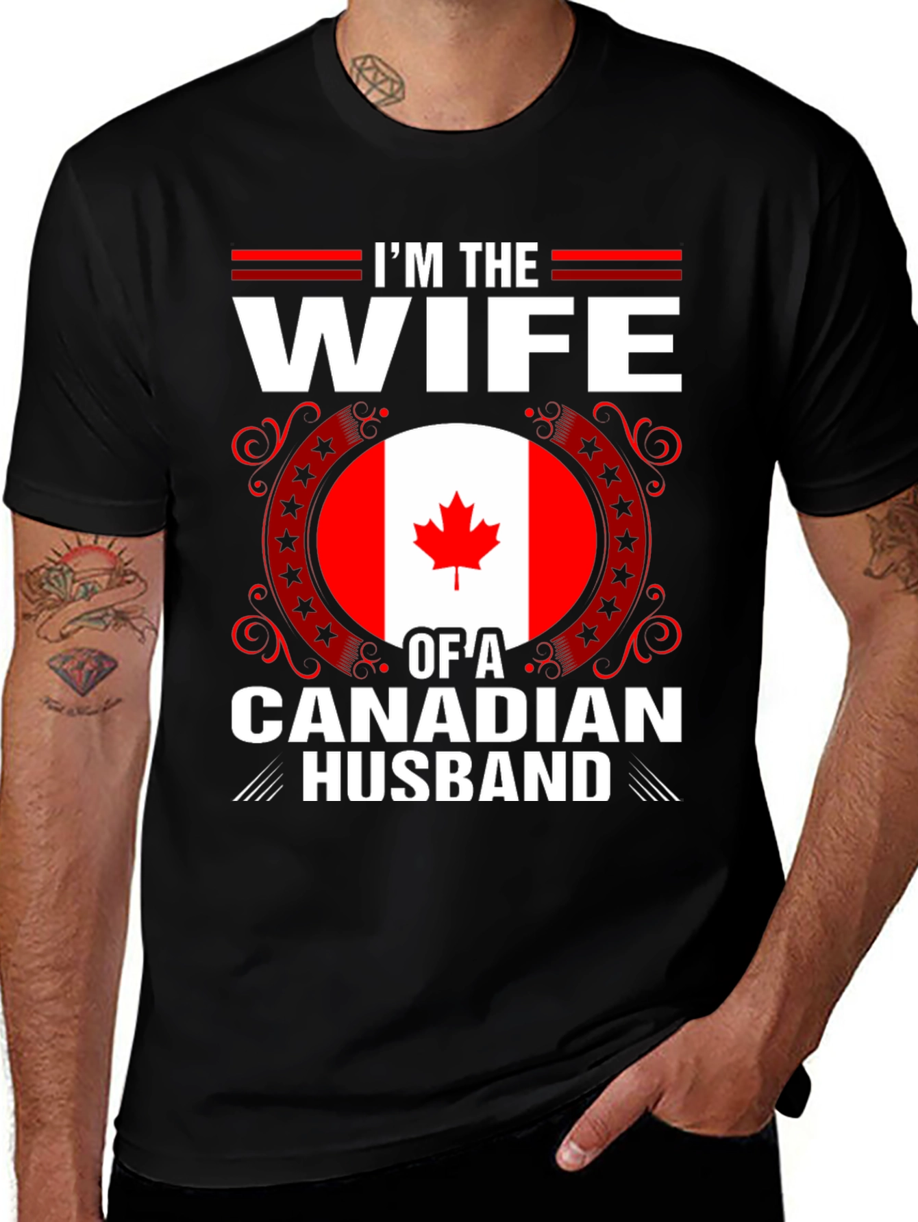 I'm the Wife of a Canadian Husband T-Shirt