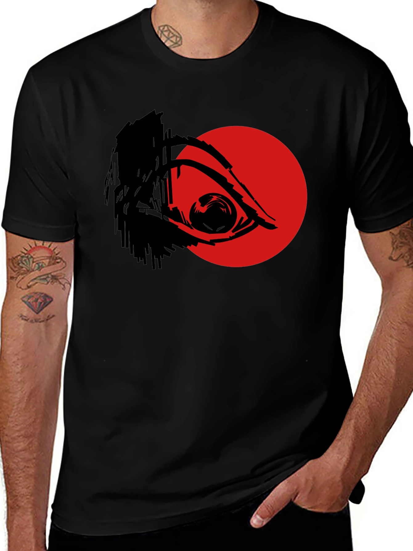 Variant 8 of Eye Graphic Black T-Shirt
