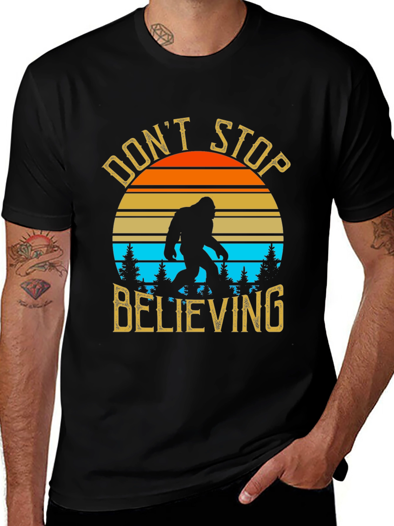Variant 19 of Don't Stop Believing Bigfoot T-Shirt