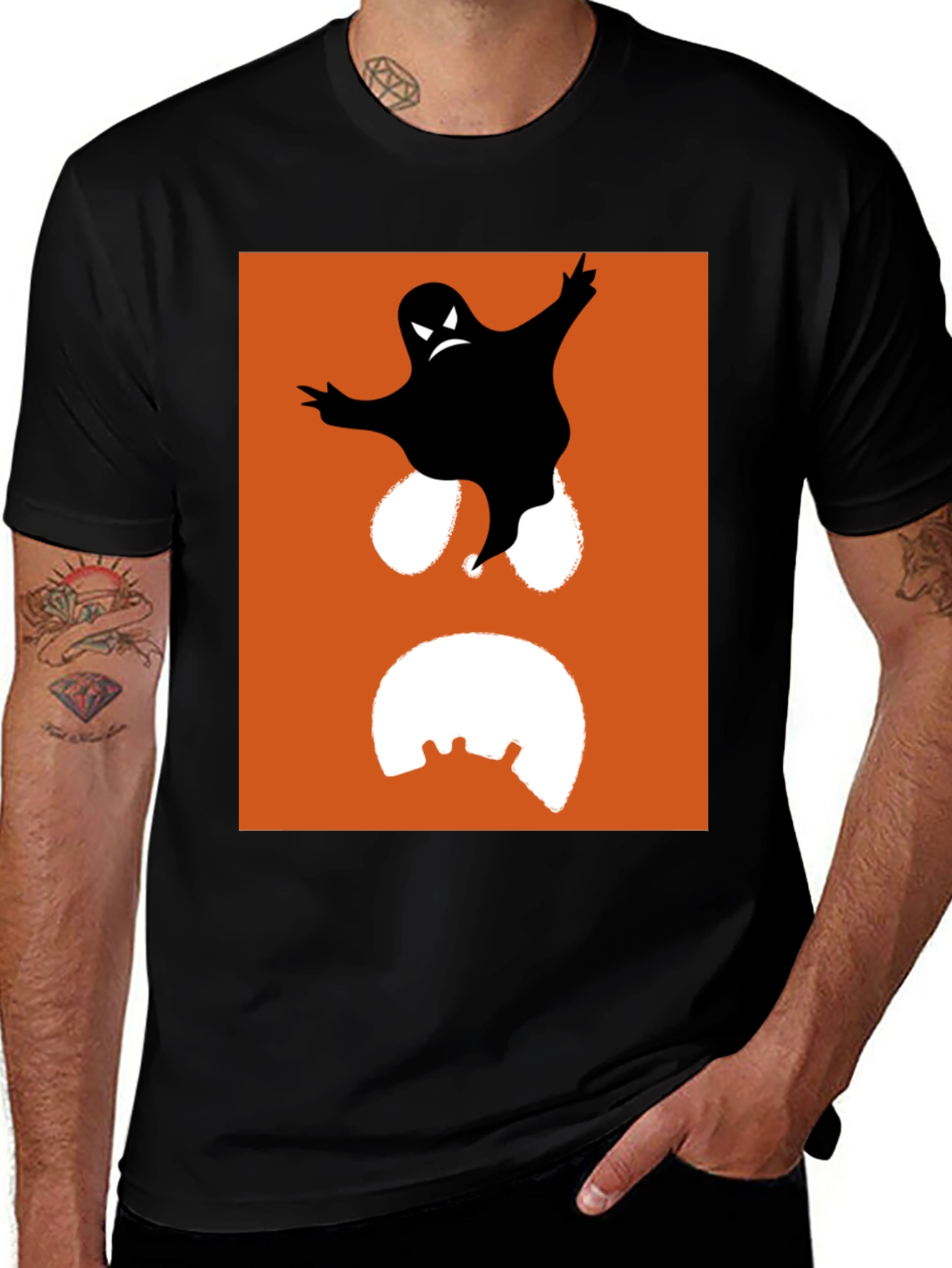 Variant 12 of Spooky Ghost Graphic Tee - Halloween Fashion