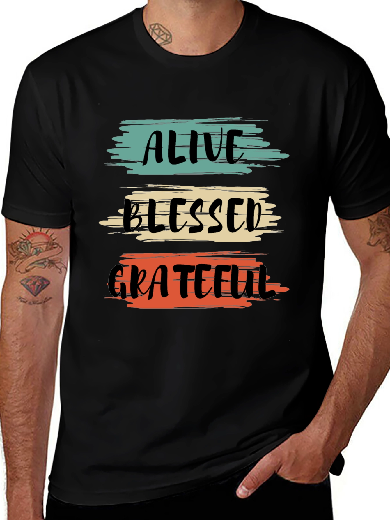 Variant 19 of Alive Blessed Grateful Graphic Tee