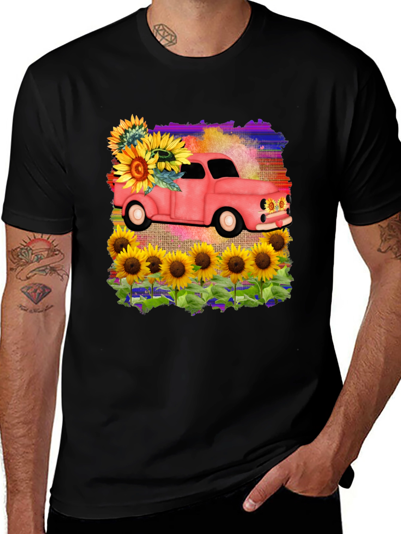 Variant 15 of Sunflower Truck Graphic Tee