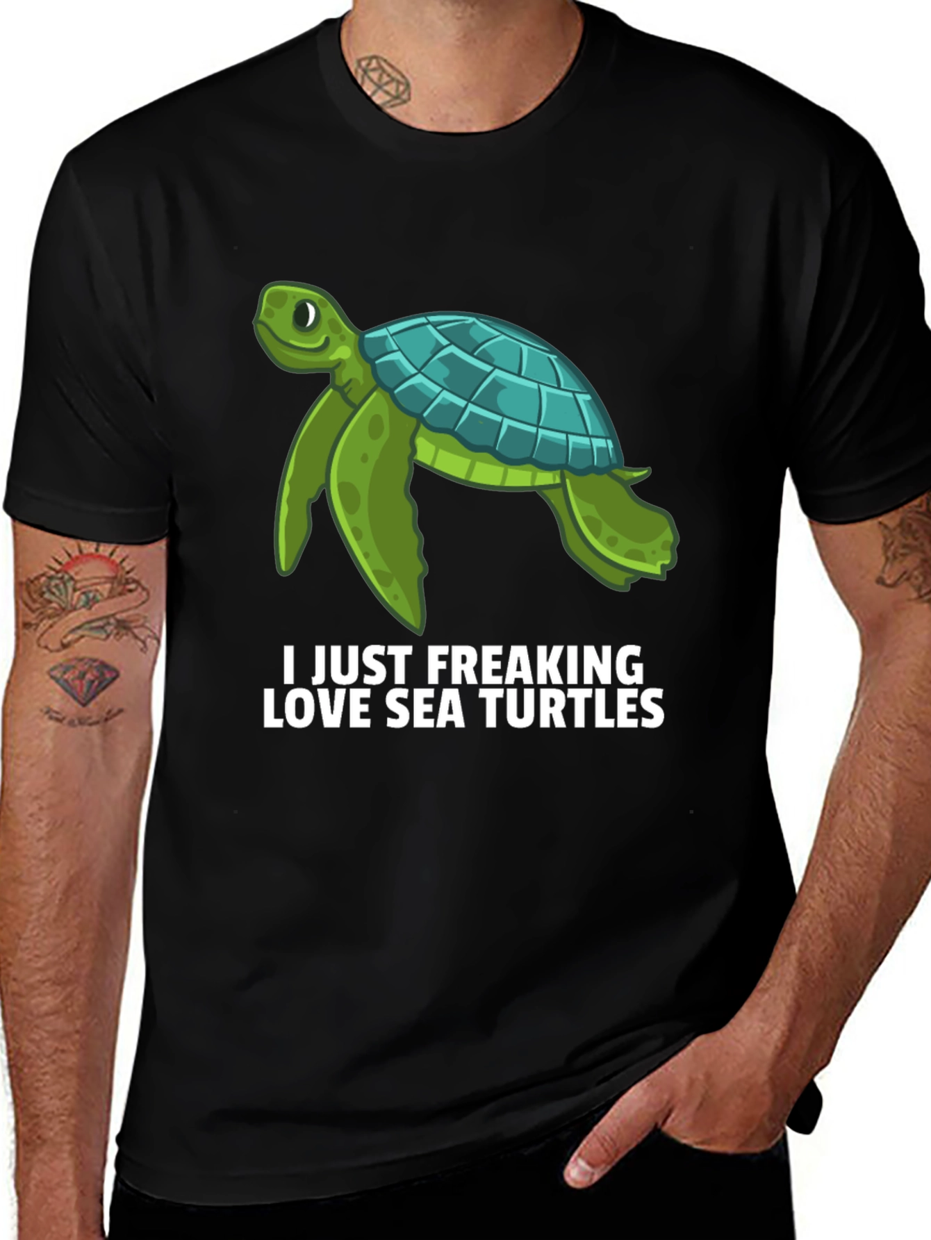 Variant 27 of I Love Sea Turtles Graphic T-Shirt