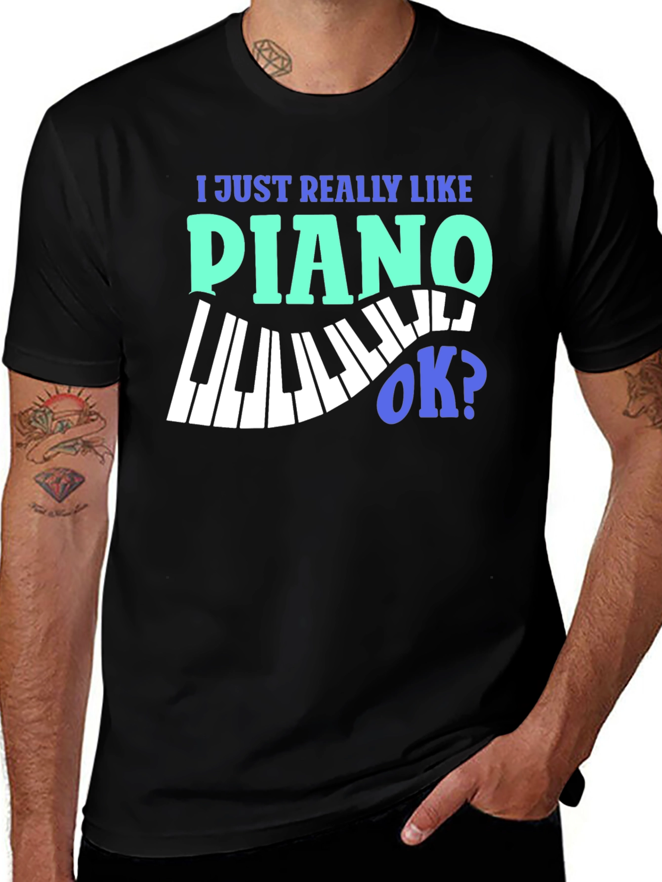 Variant 20 of I Just Really Like Piano OK? Graphic T-Shirt