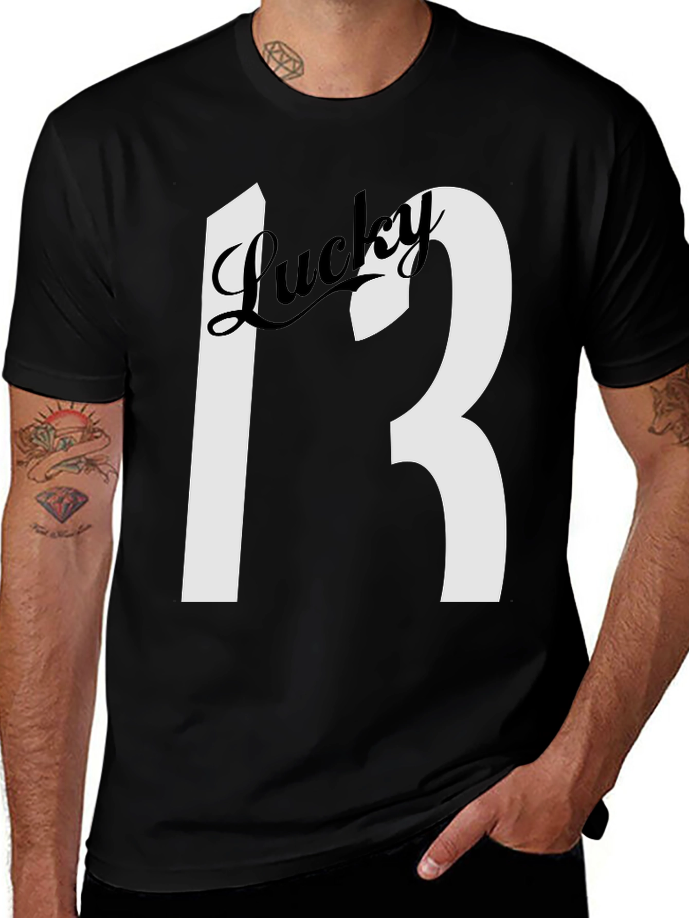 Variant 23 of Lucky 13 Black Graphic Tee - Men's Short Sleeve