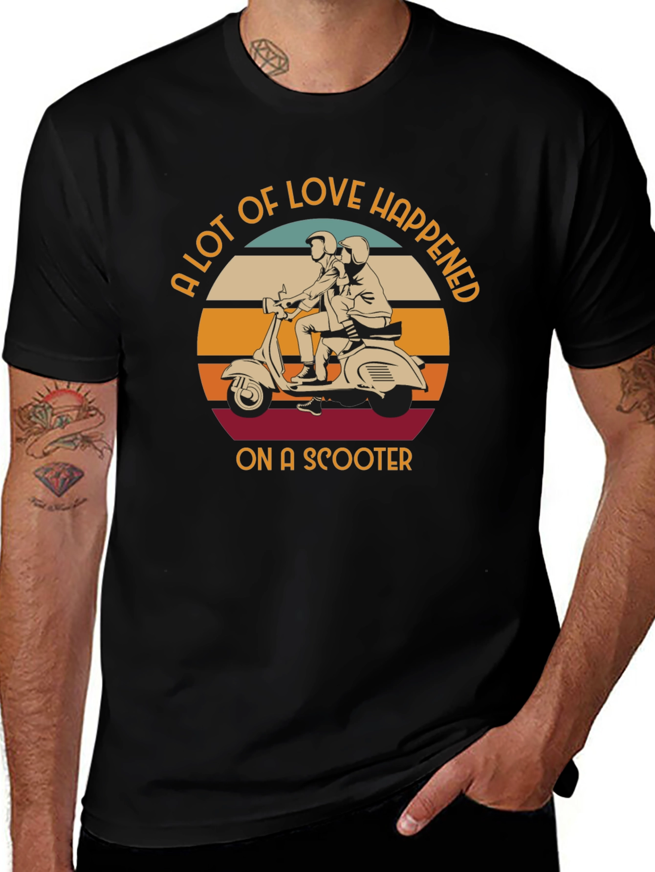 Black Love Happened on a Scooter T-Shirt main image