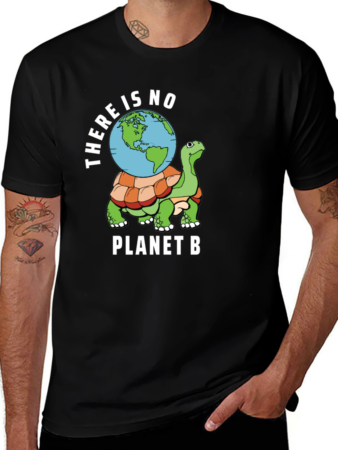Variant 21 of Eco-Friendly Turtle Earth T-Shirt