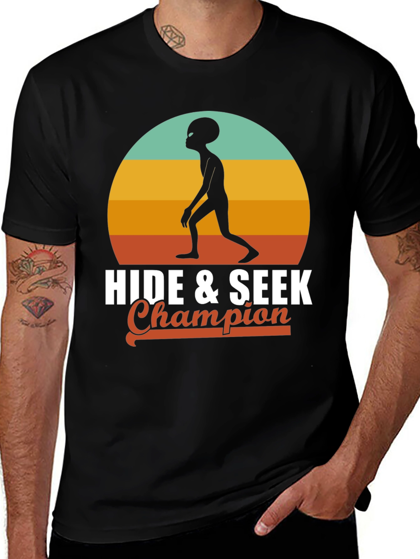 Variant 8 of Alien Hide & Seek Champion Graphic T-Shirt