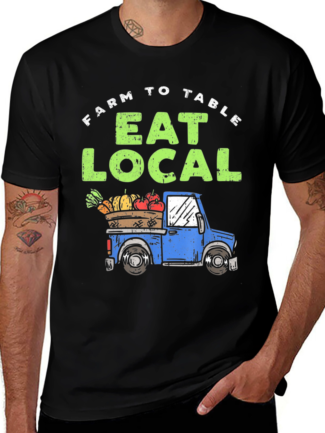 Farm to Table Eat Local Graphic Tee
