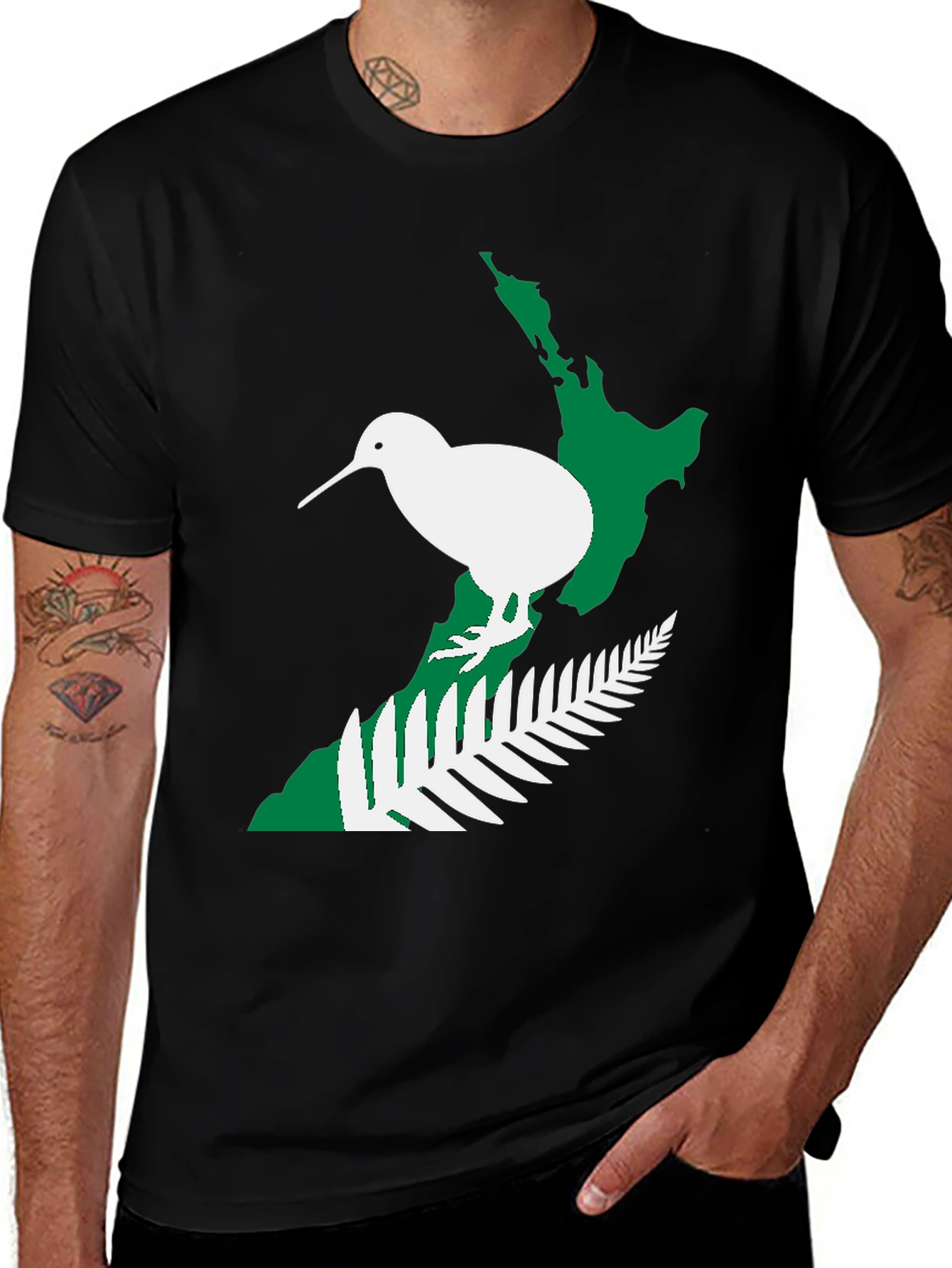 New Zealand Kiwi Bird & Fern T-Shirt