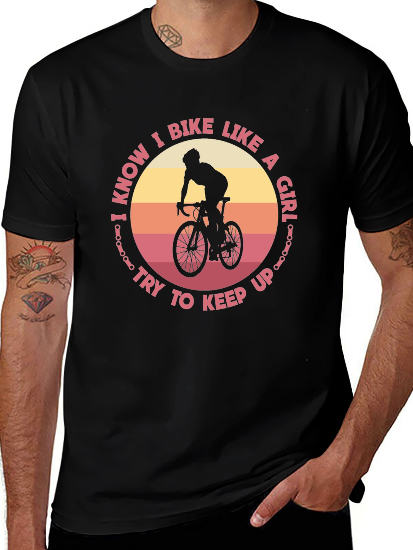 Variant 4 of I Bike Like A Girl T-Shirt