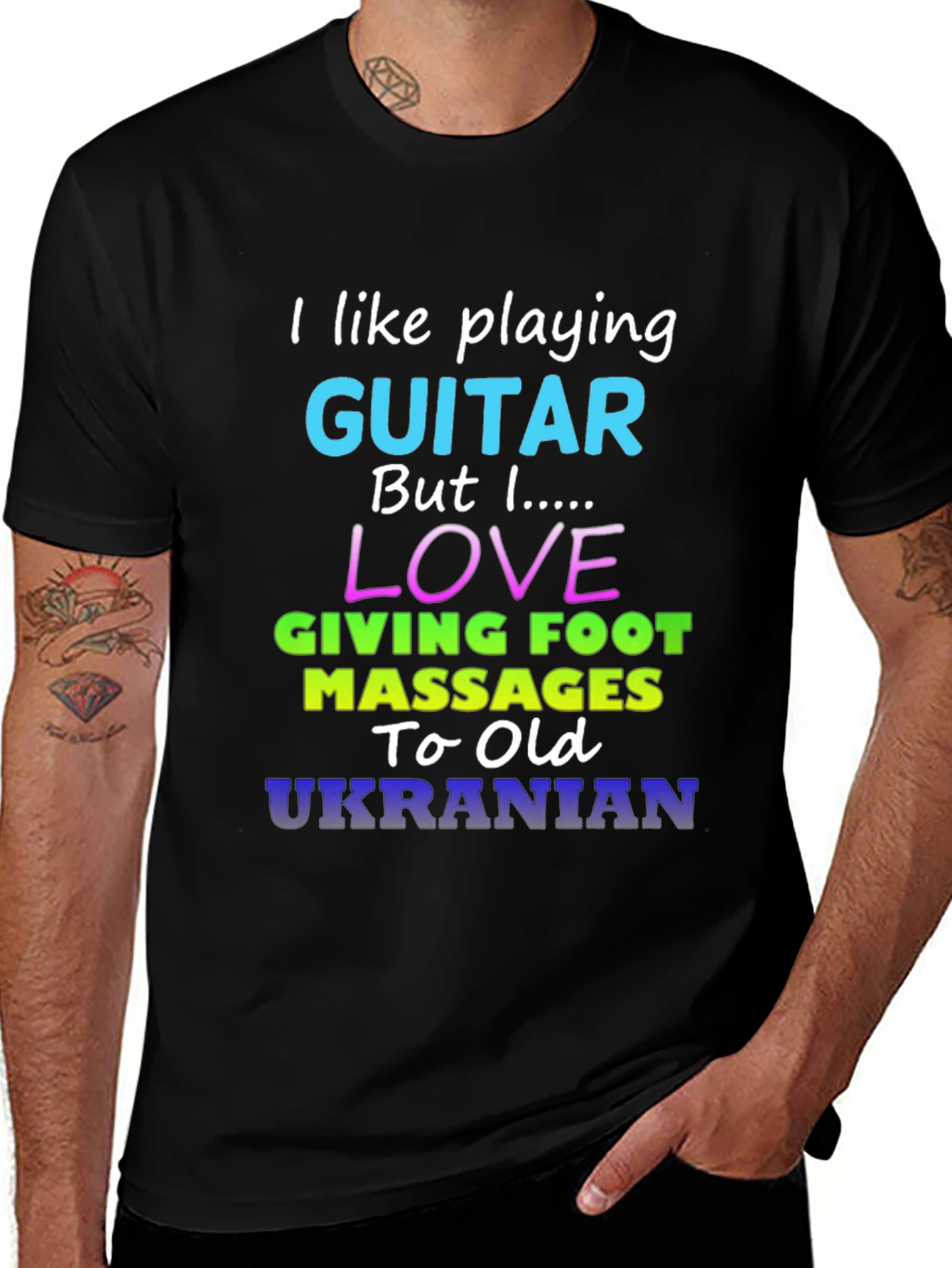 Variant 3 of Funny "I Like Playing Guitar" Graphic T-Shirt