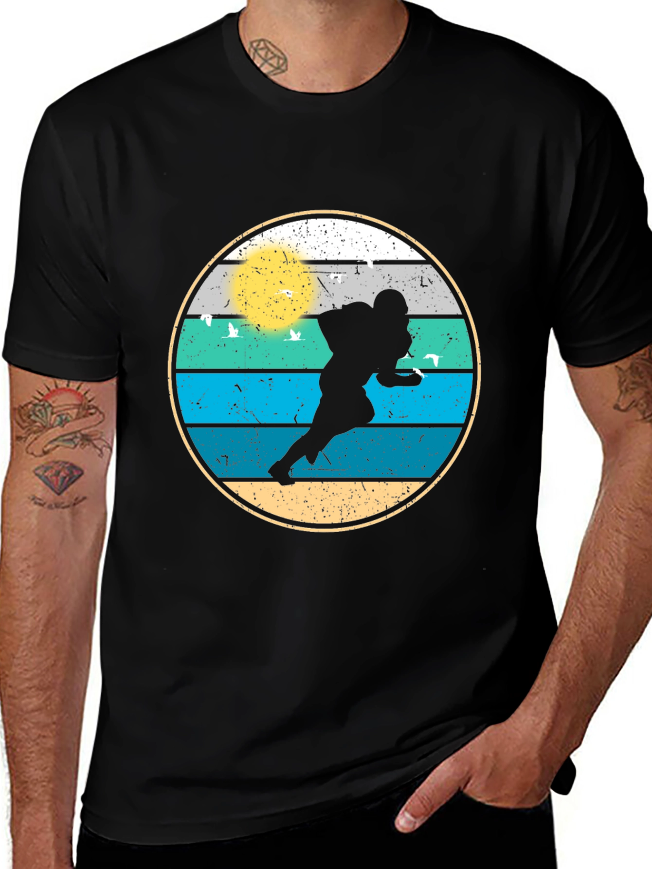 Variant 22 of Retro Football Player Graphic Tee