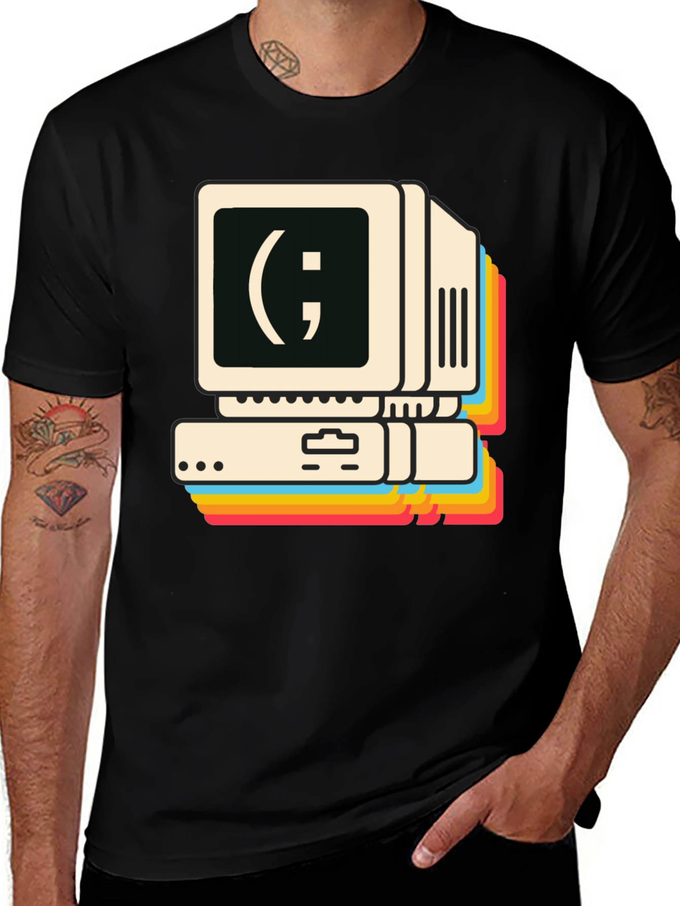 Variant 26 of Retro Computer T-Shirt - Classic Tech Style
