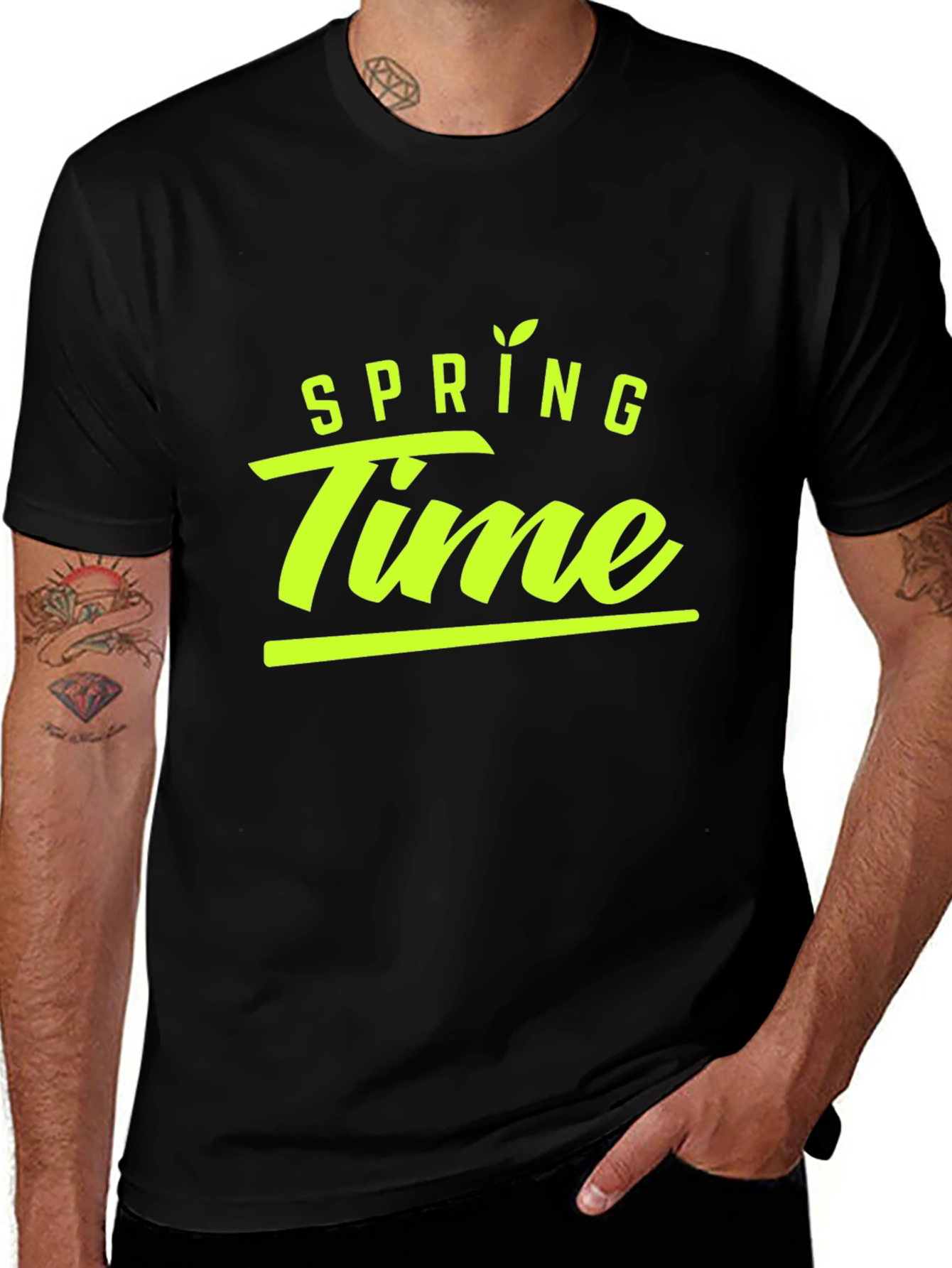 Variant 18 of Spring Time Black T-Shirt