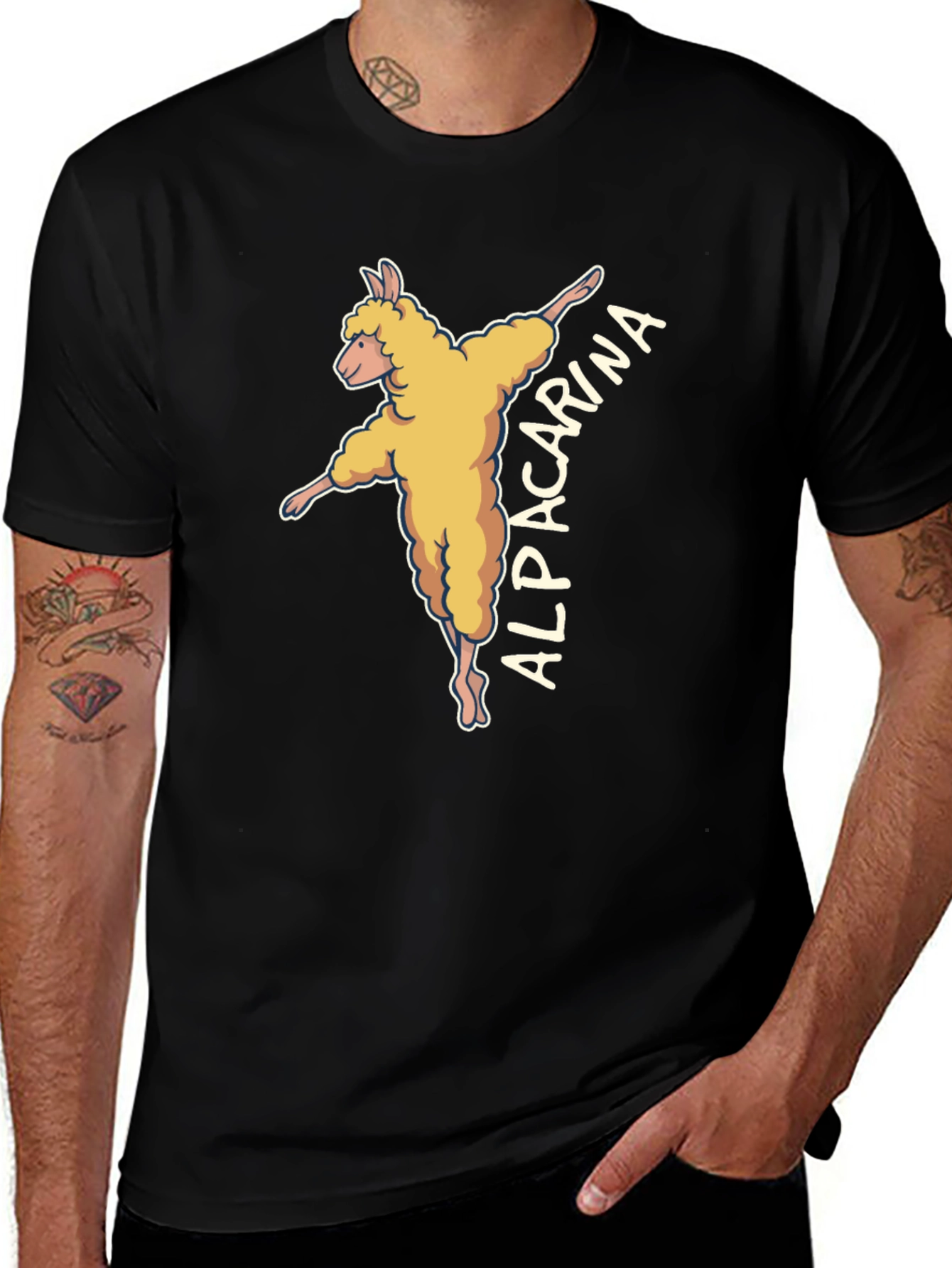 Variant 16 of Alpaca Dance T-Shirt - Fun & Unique Design