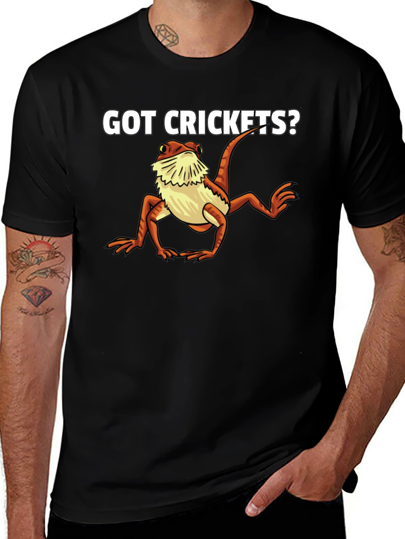 Variant 29 of Got Crickets? Funny Bearded Dragon T-Shirt