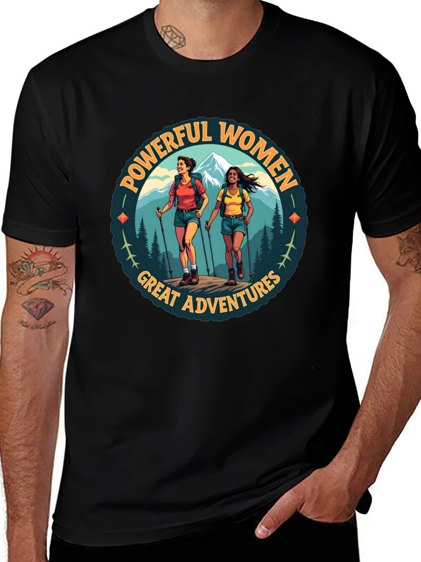 Variant 30 of Powerful Women Great Adventures Hiking T-Shirt
