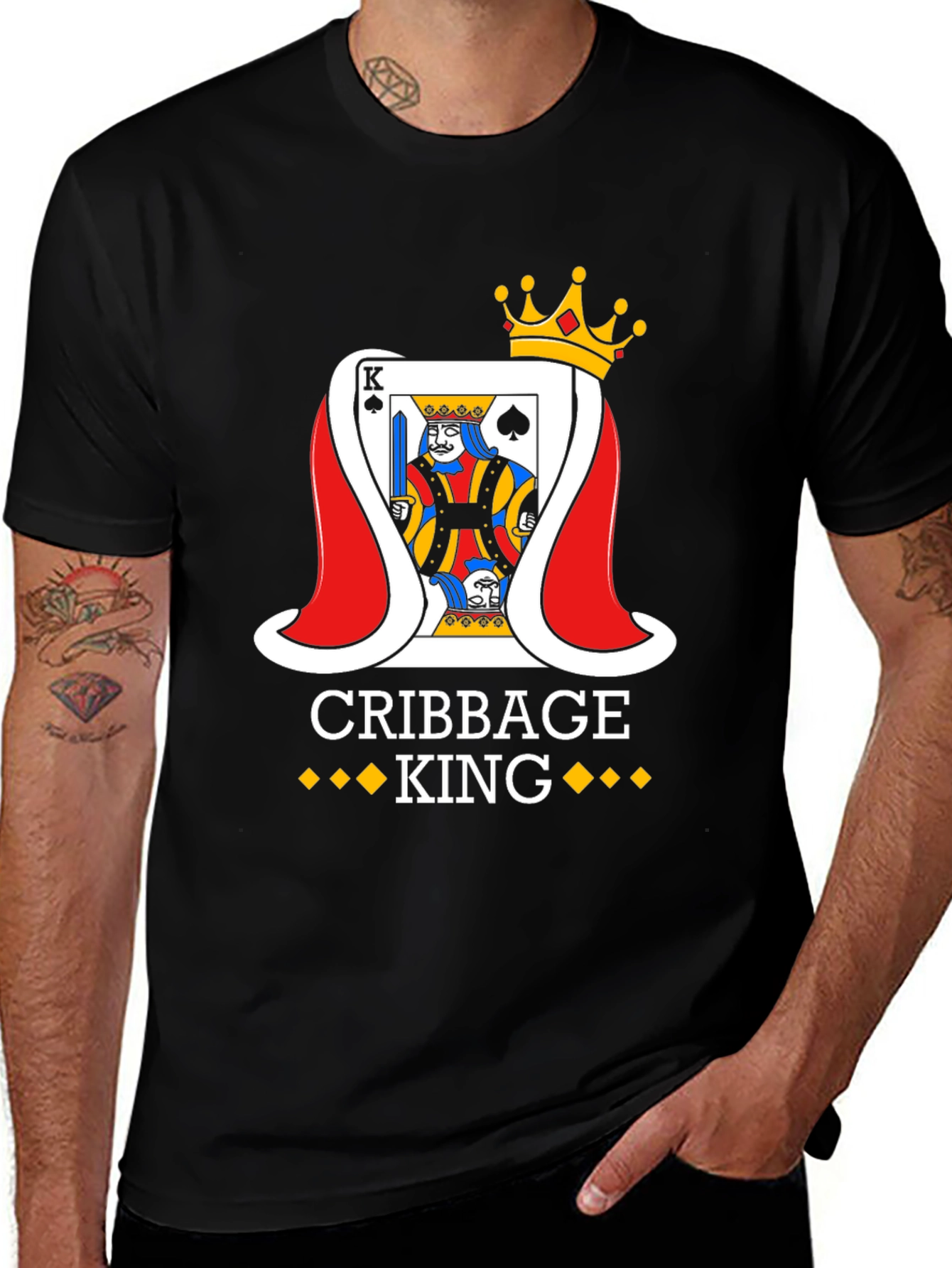 Cribbage King T-Shirt - Card Game Tee