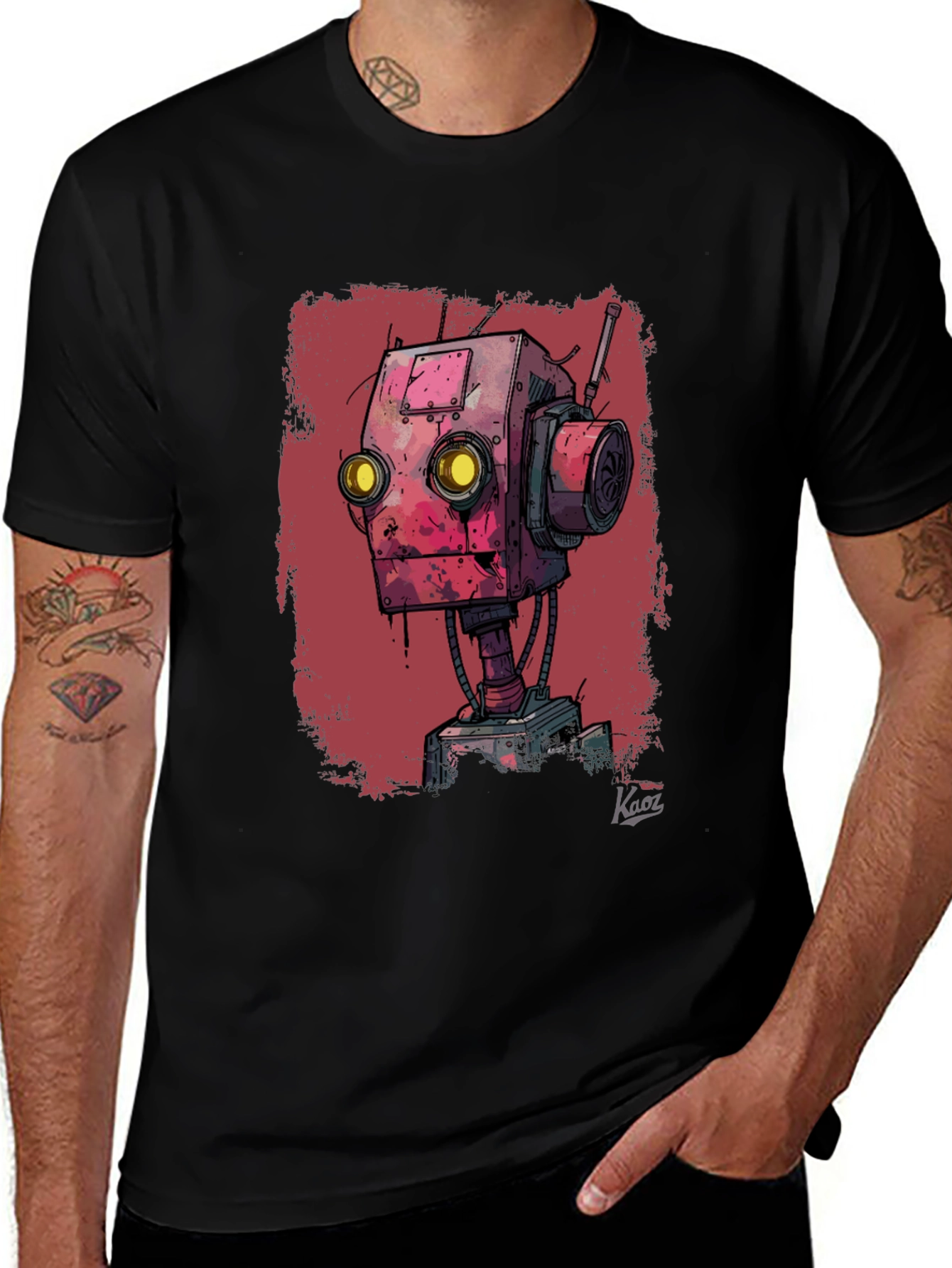 Variant 18 of Retro Robot Graphic Tee
