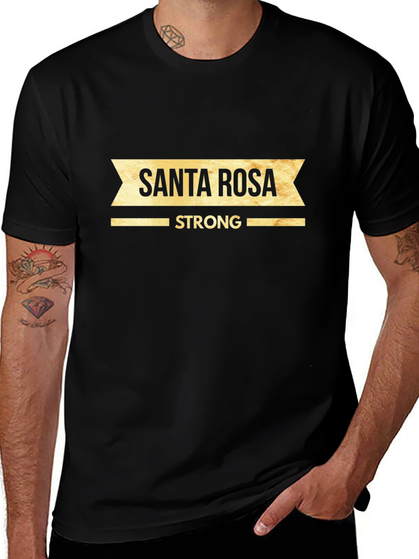 Santa Rosa Strong Graphic Tee - Black