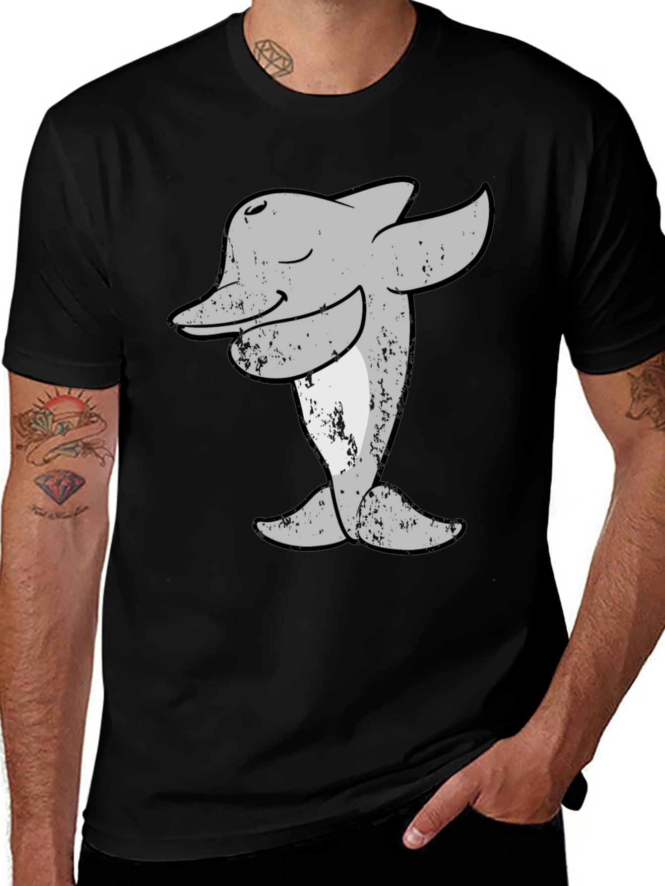 Variant 19 of Dabbing Dolphin Graphic Tee - Cool & Comfy