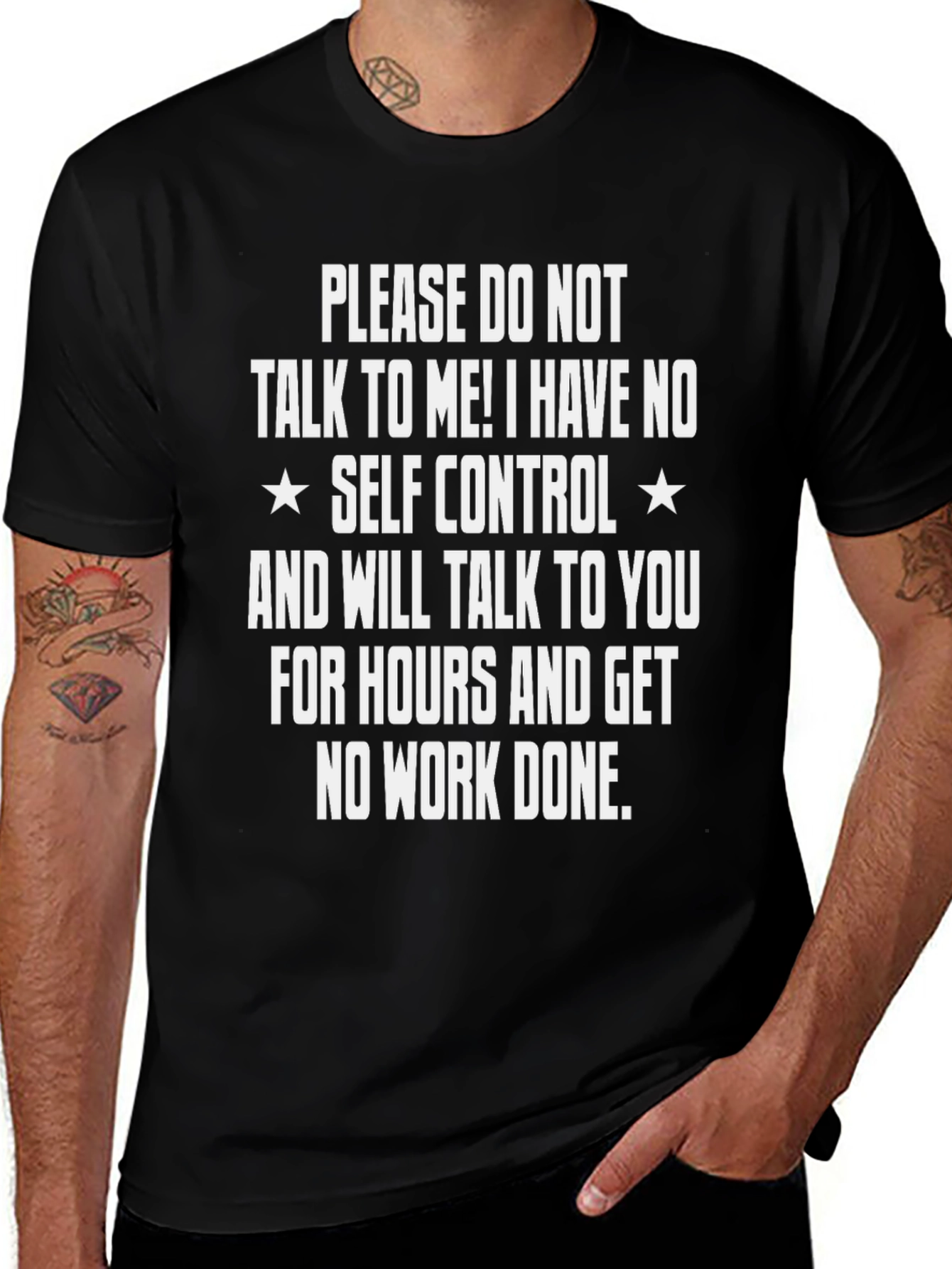 Variant 8 of Funny Graphic T-Shirt: No Self Control