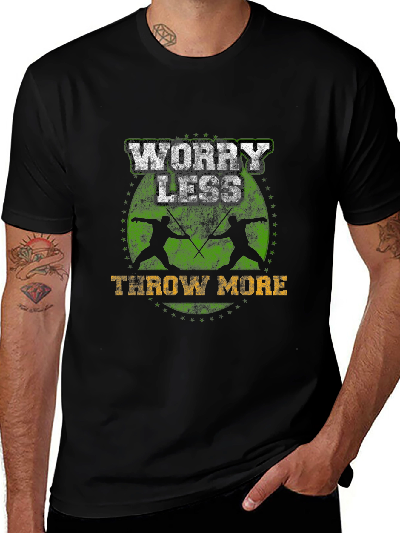 Worry Less Throw More Fencing T-Shirt