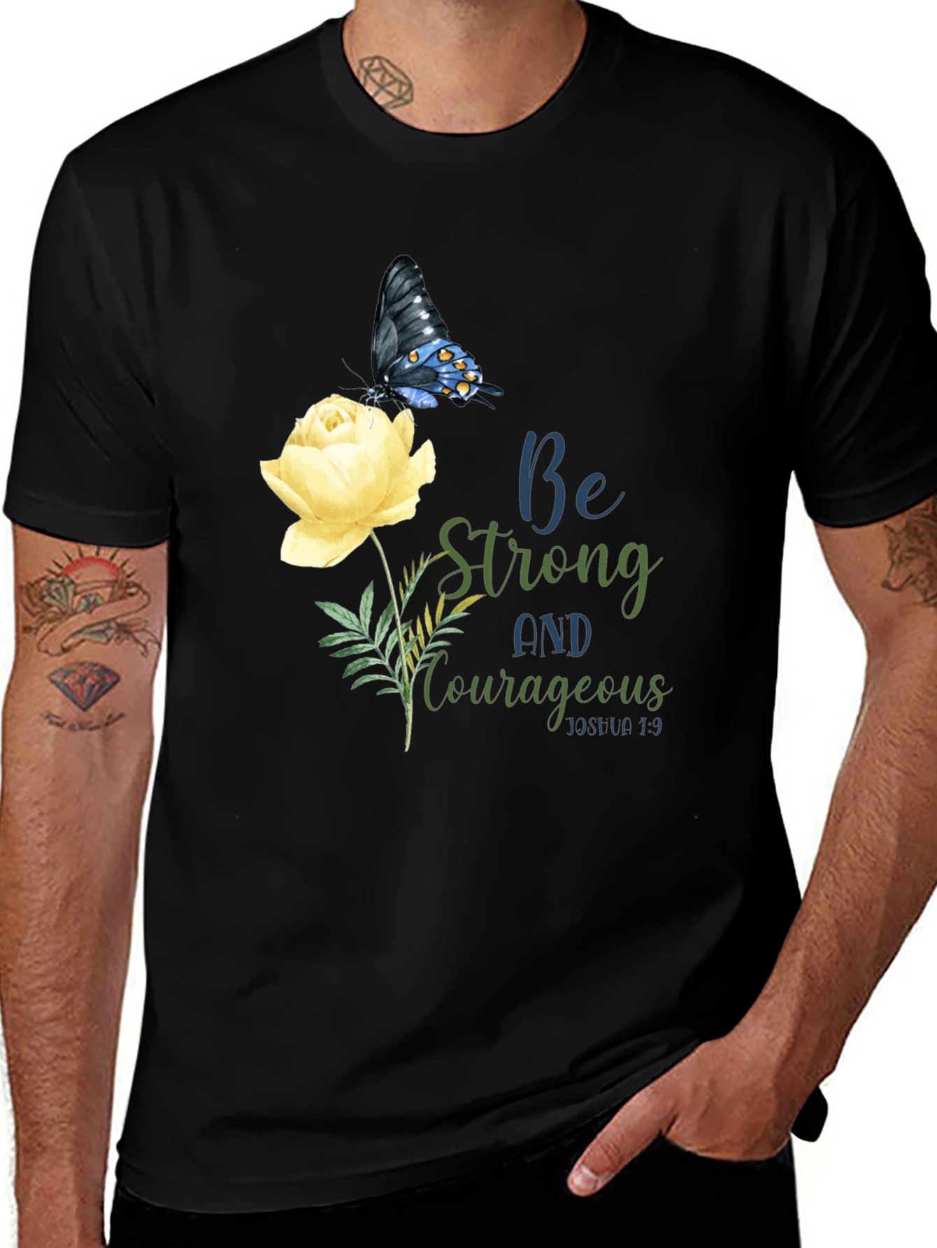 Variant 25 of Inspirational Butterfly Rose Graphic T-Shirt