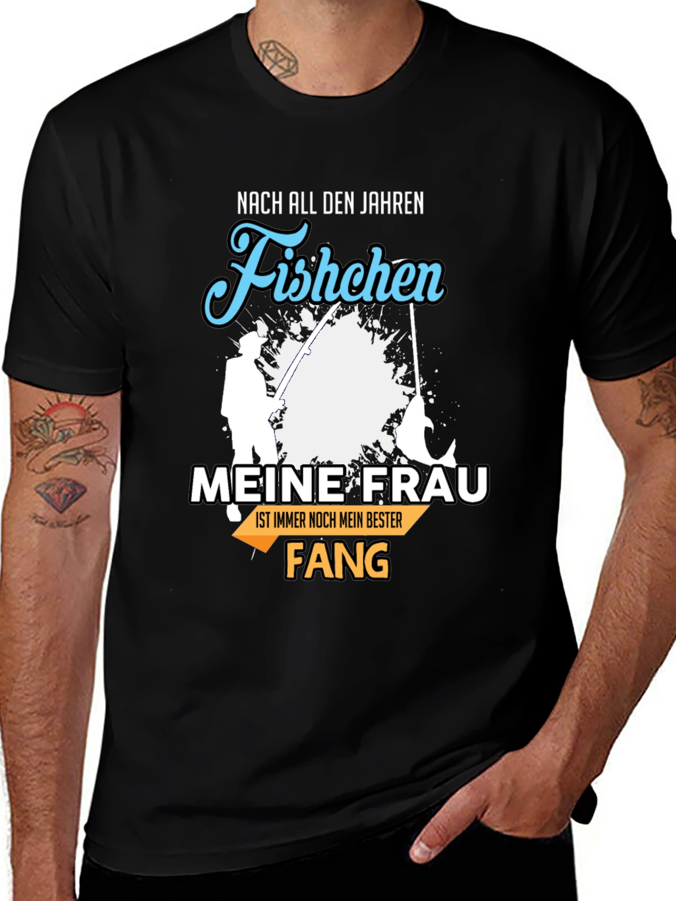 Funny Fisherman T-Shirt - Meine Frau Ist Mein Bester Fang