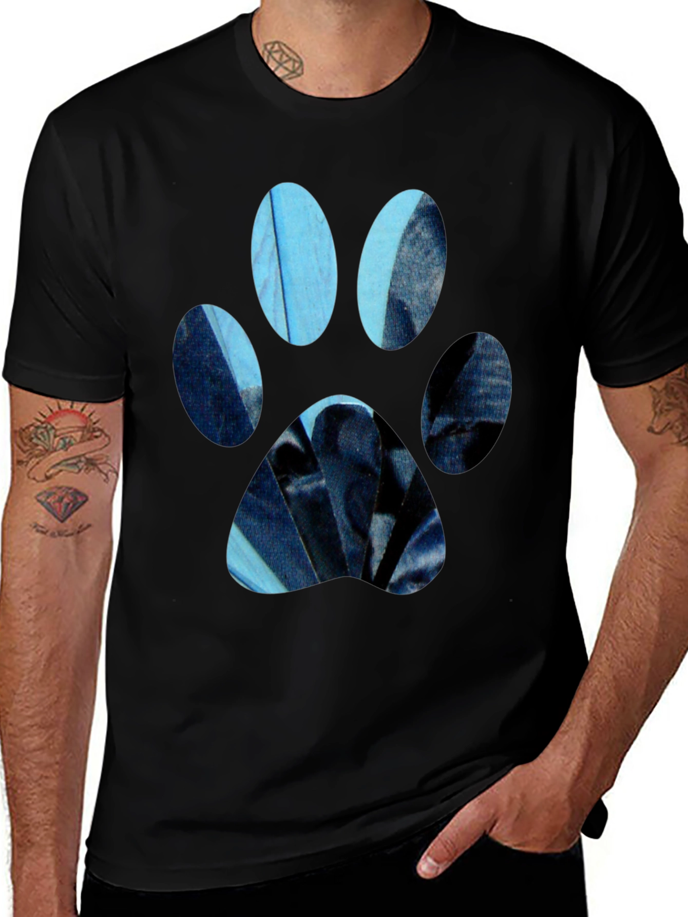 Variant 12 of Dog Paw Print T-Shirt - Stylish Graphic Tee