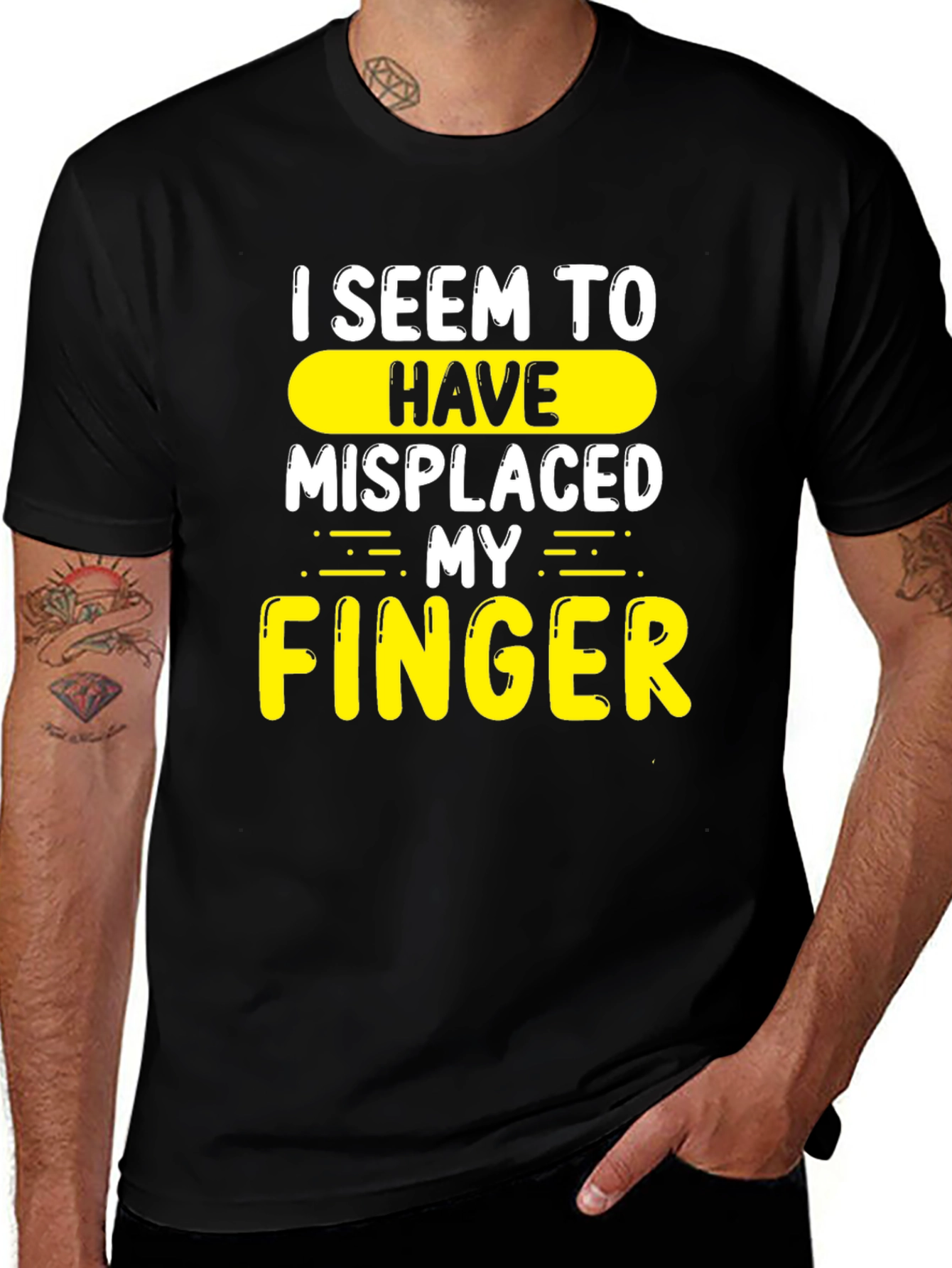 Variant 9 of Misplaced Finger Graphic Novelty T-Shirt