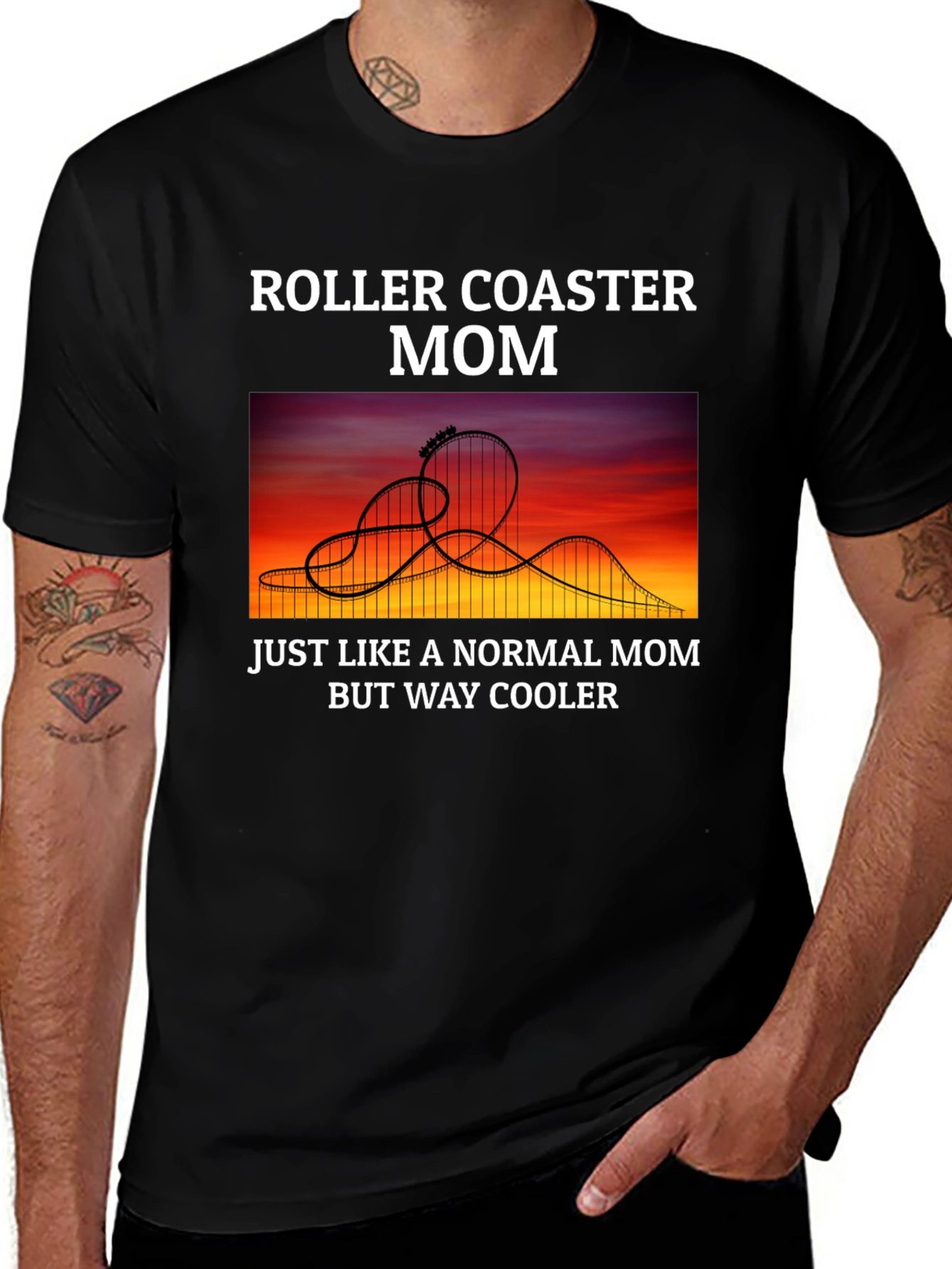 Variant 29 of Roller Coaster Mom T-Shirt - Cool Graphic Tee