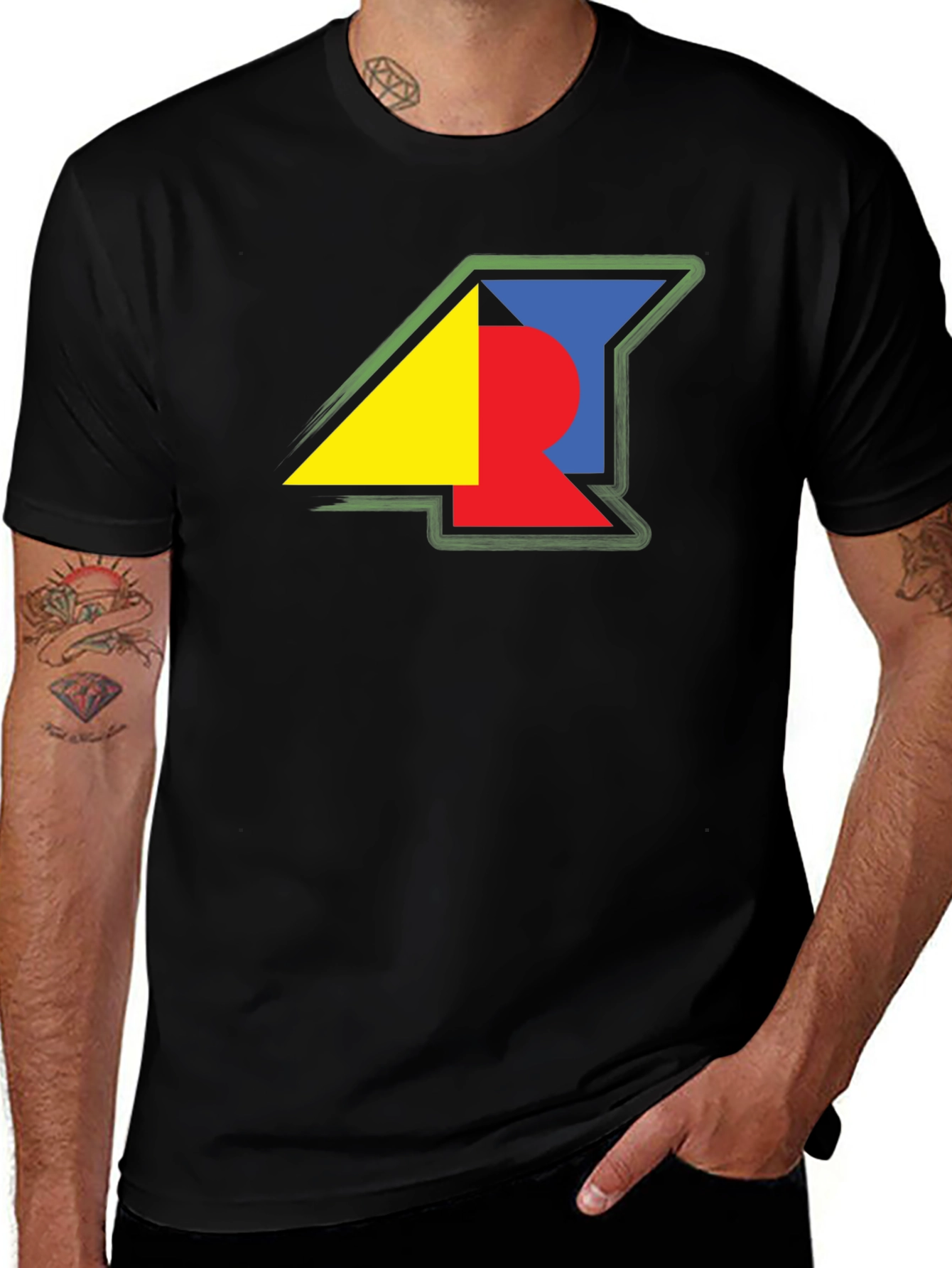 Geometric T-Shirt: Abstract Design, Bold Colors