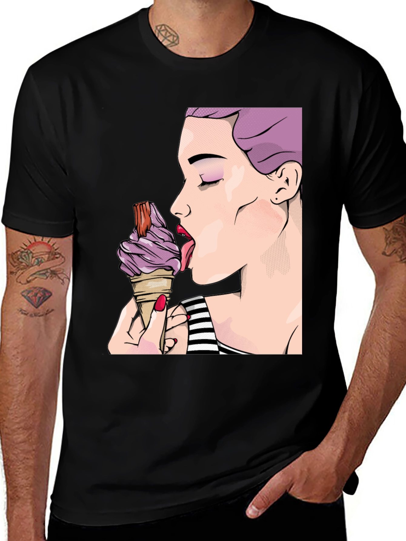 Variant 14 of Pop Art Ice Cream Graphic T-Shirt
