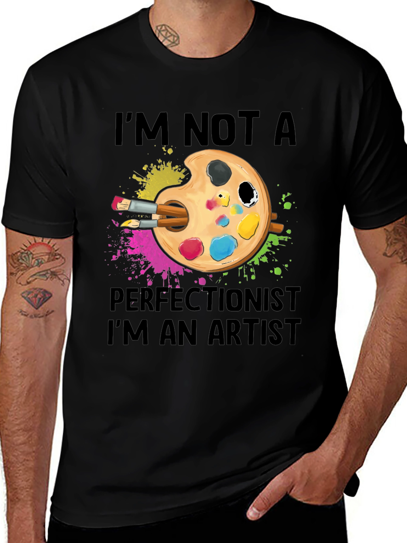Variant 23 of Artist Palette Graphic T-Shirt - Not a Perfectionist!
