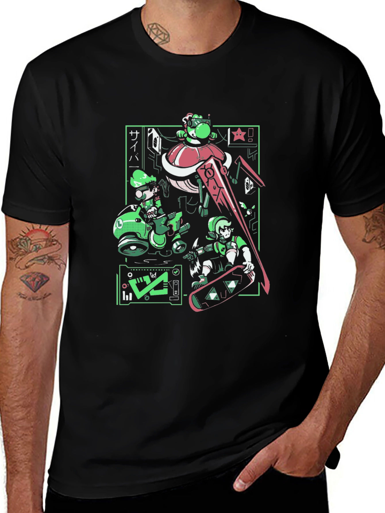 Variant 24 of Cyberpunk Nintendo Graphic T-Shirt