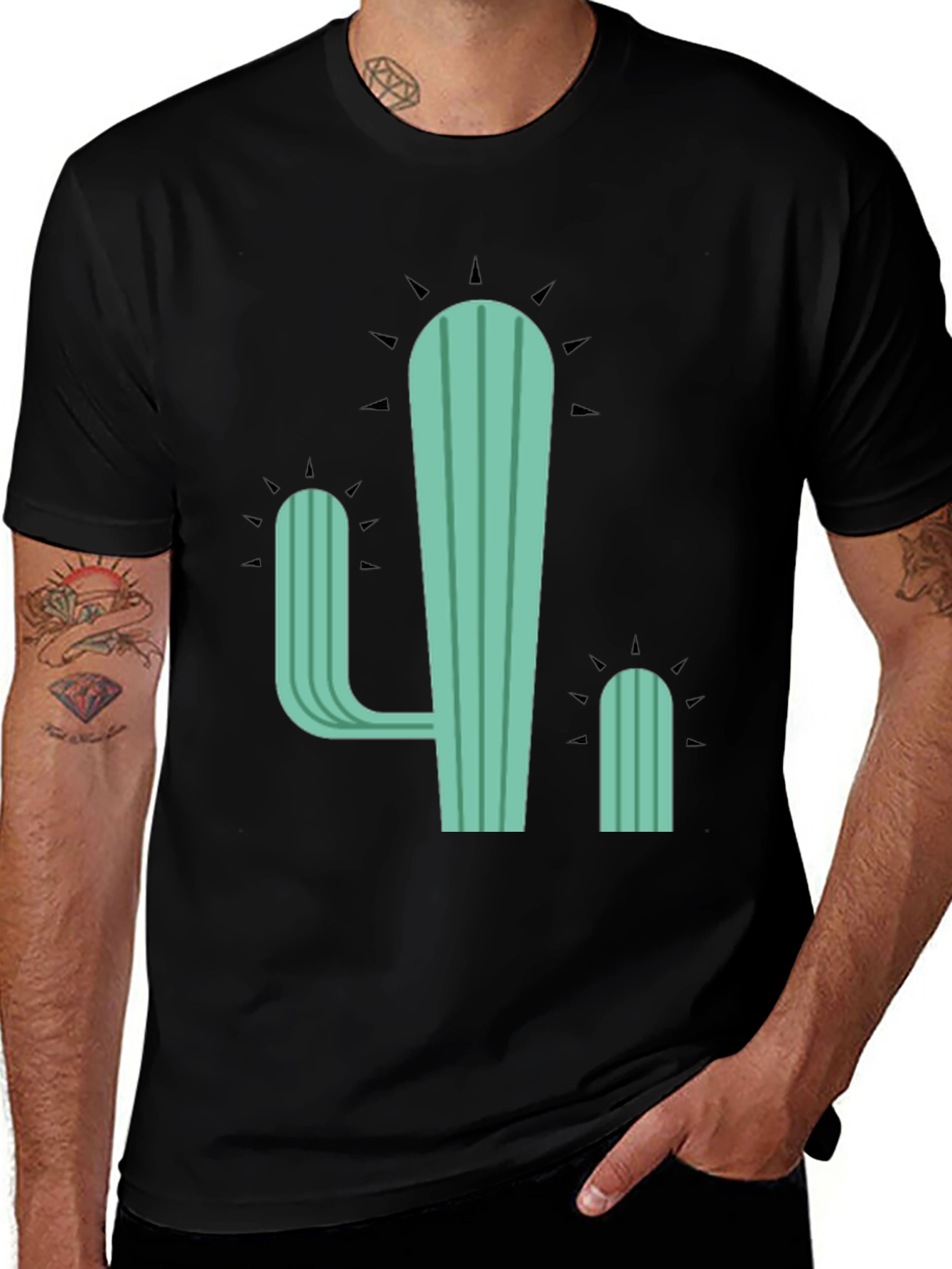 Variant 5 of Cactus Graphic Tee - Casual Cotton T-Shirt