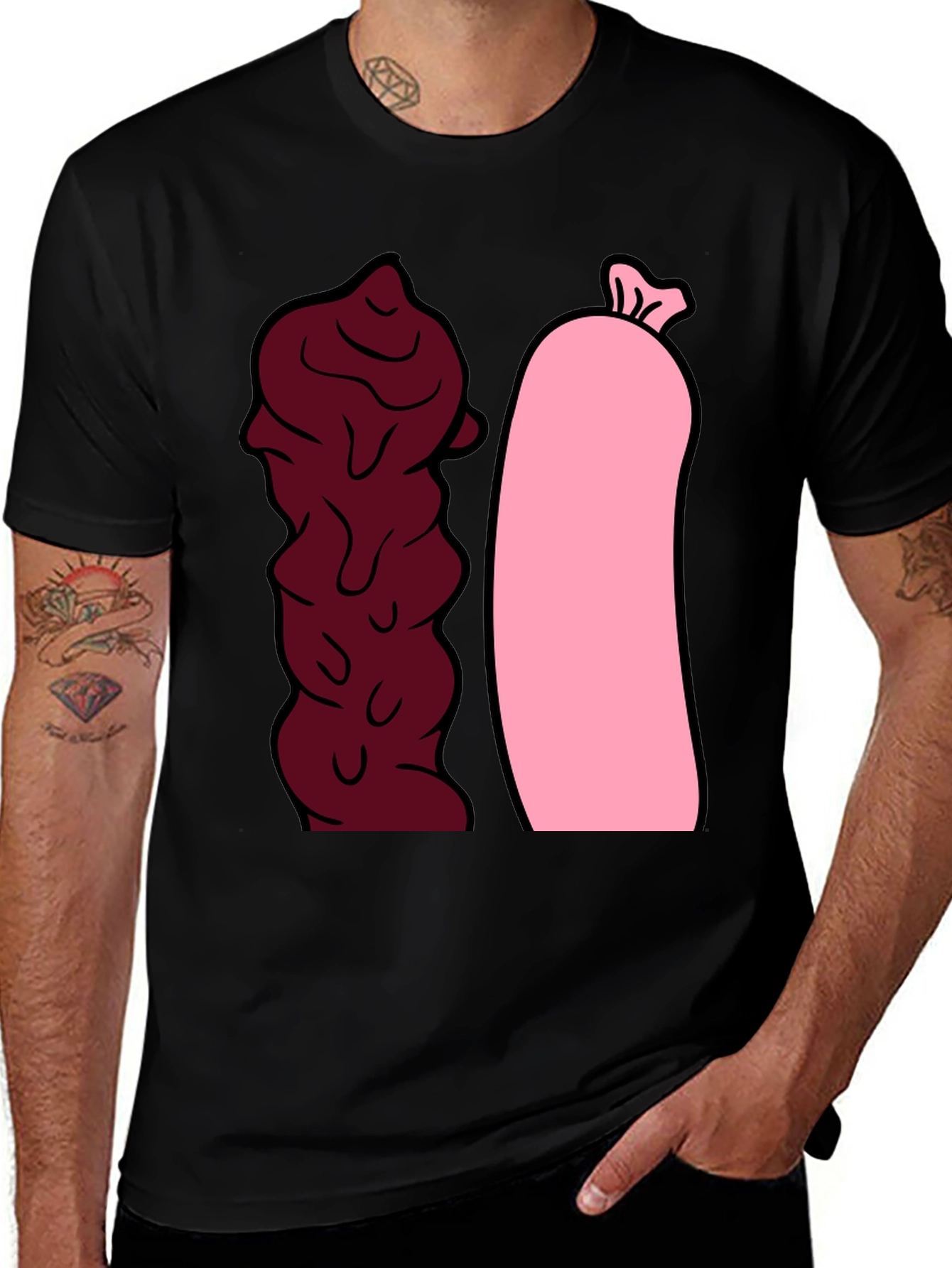 Variant 29 of Novelty Sausage & Poop T-Shirt