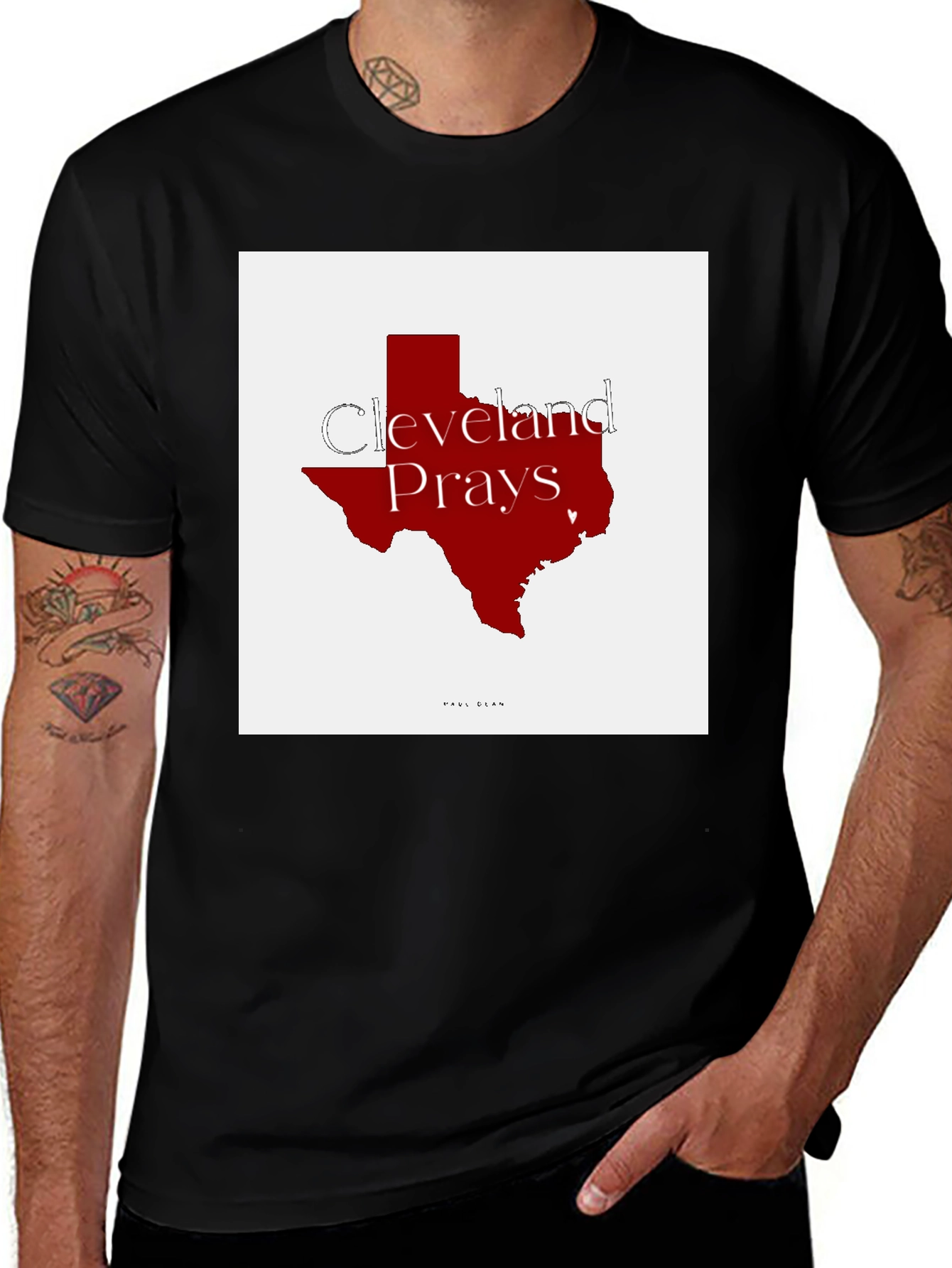 Cleveland Prays T-Shirt - Texas Silhouette Tee