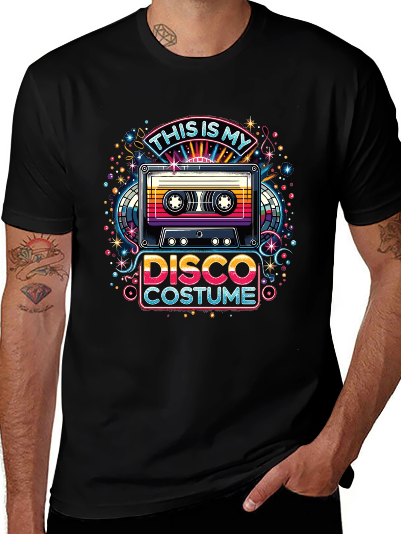 Variant 13 of Retro Disco Costume Graphic T-Shirt