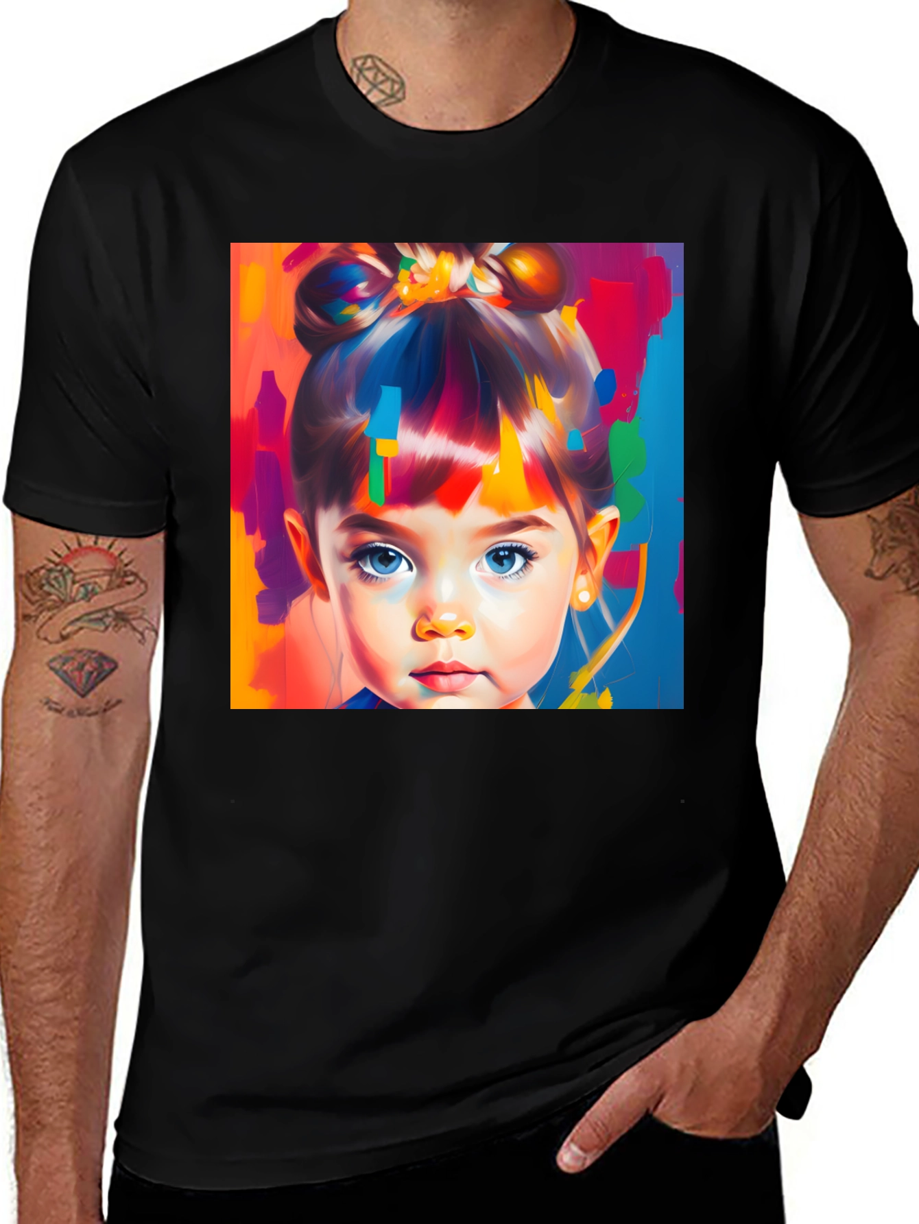 Variant 22 of Colorful Portrait Tee - Unique Graphic Design