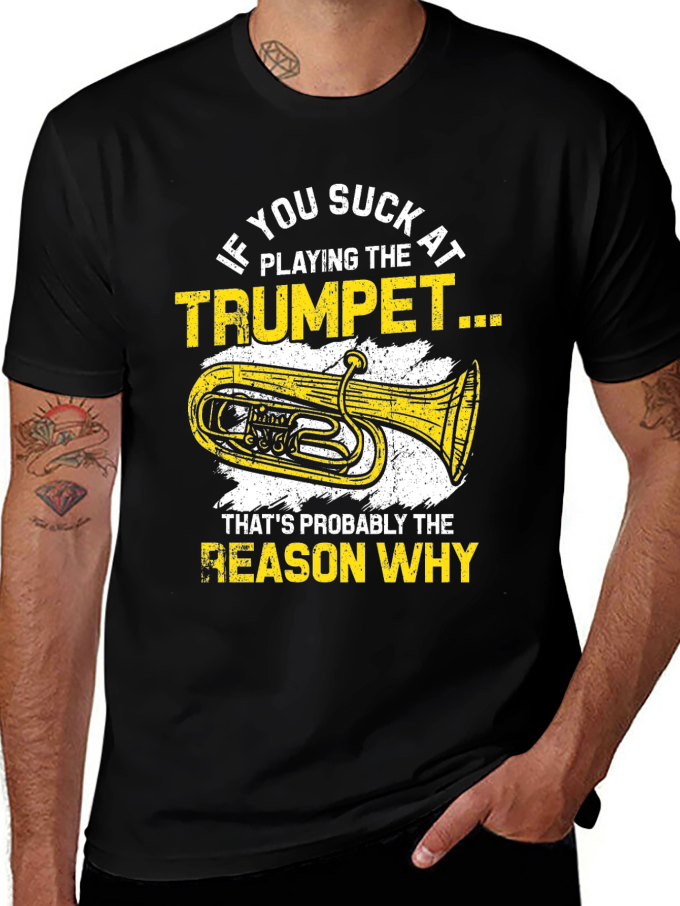 Variant 19 of Funny Trumpet Player Graphic T-Shirt